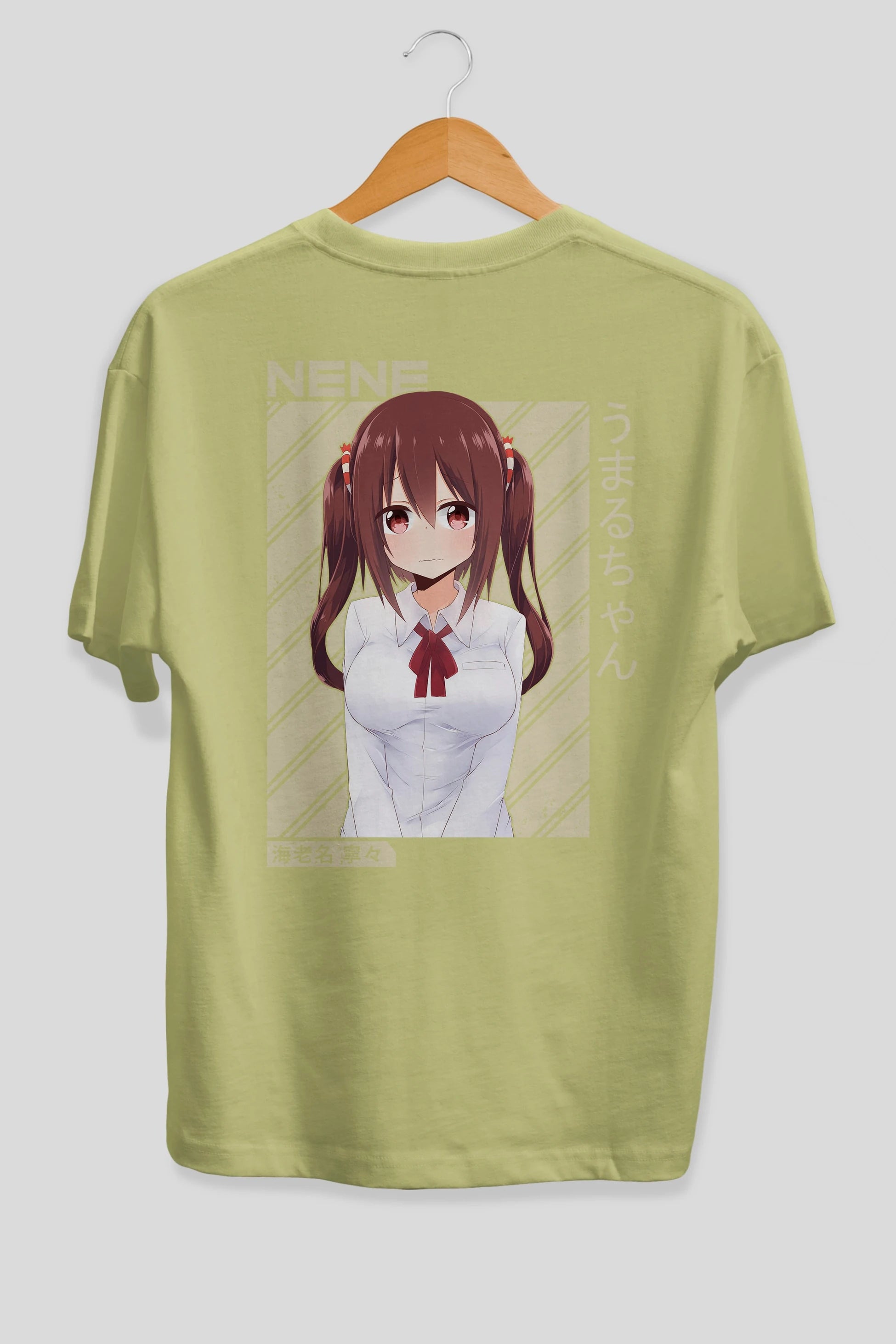 Nene Ebina 1 Anime Arka Baskılı Oversize t-shirt Erkek Kadın Unisex