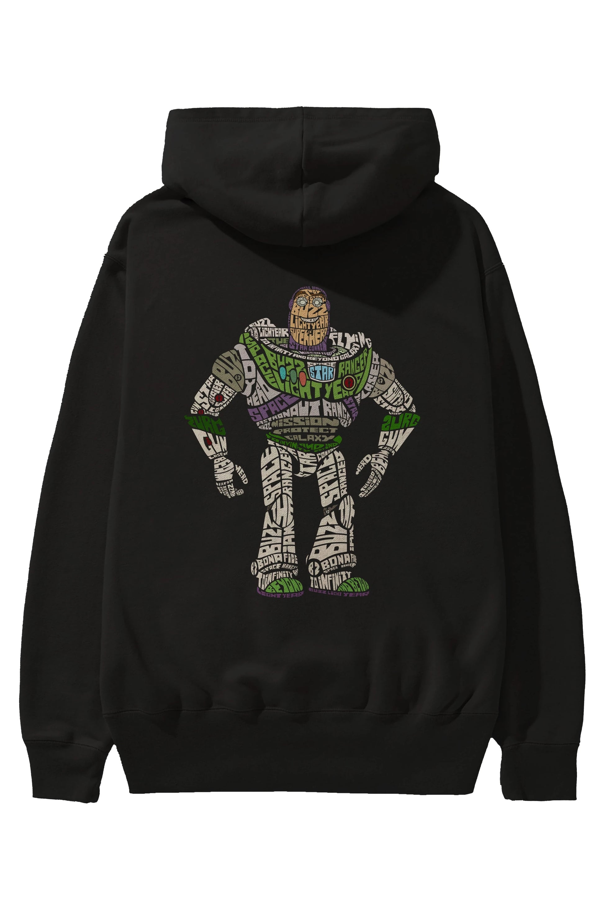 Buzz Arka Baskılı Hoodie Oversize Kapüşonlu Sweatshirt Erkek Kadın Unisex