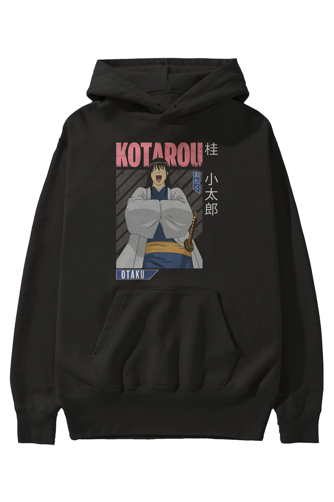 Kotarou Katsura GINTAMA 1 Anime Ön Baskılı Hoodie Oversize Kapüşonlu Sweatshirt Erkek Kadın Unisex