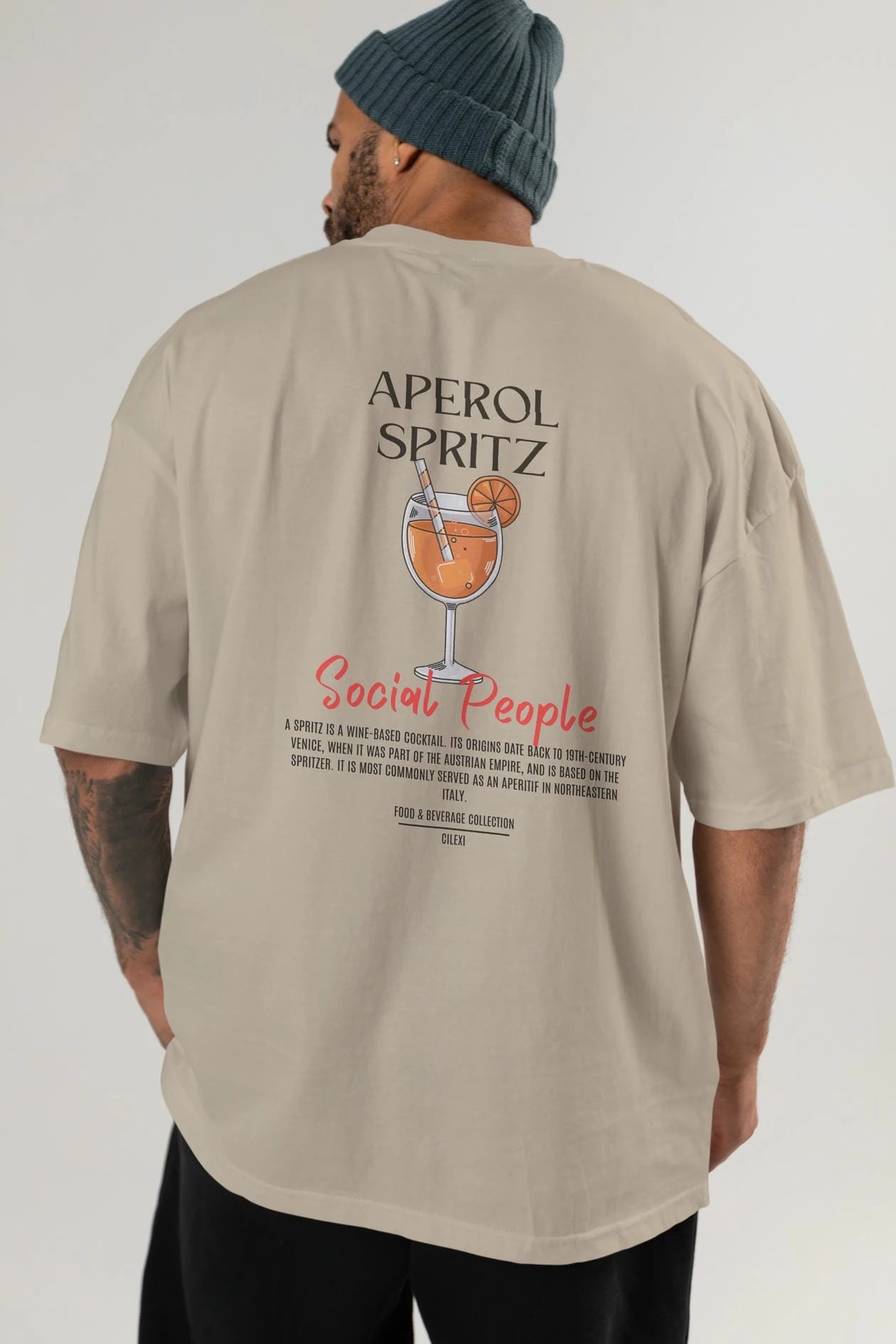Aperol Sprıtz Kokteyl Serisi Baskılı Oversize t-shirt Erkek Kadın Unisex %100 Pamuk Bisiklet Yaka tişort