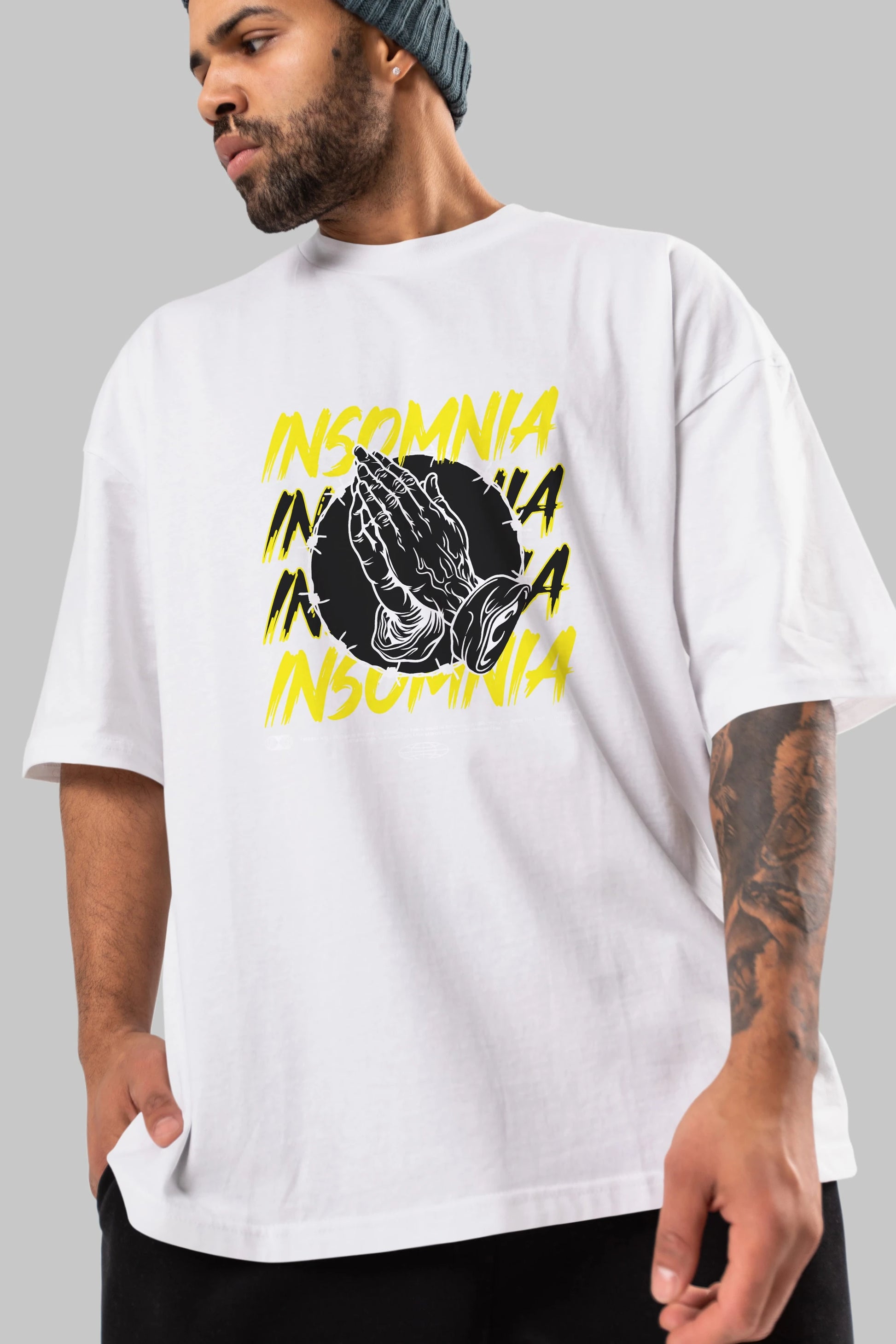 Insomnia Streetwear Ön Baskılı Oversize t-shirt Erkek Kadın Unisex