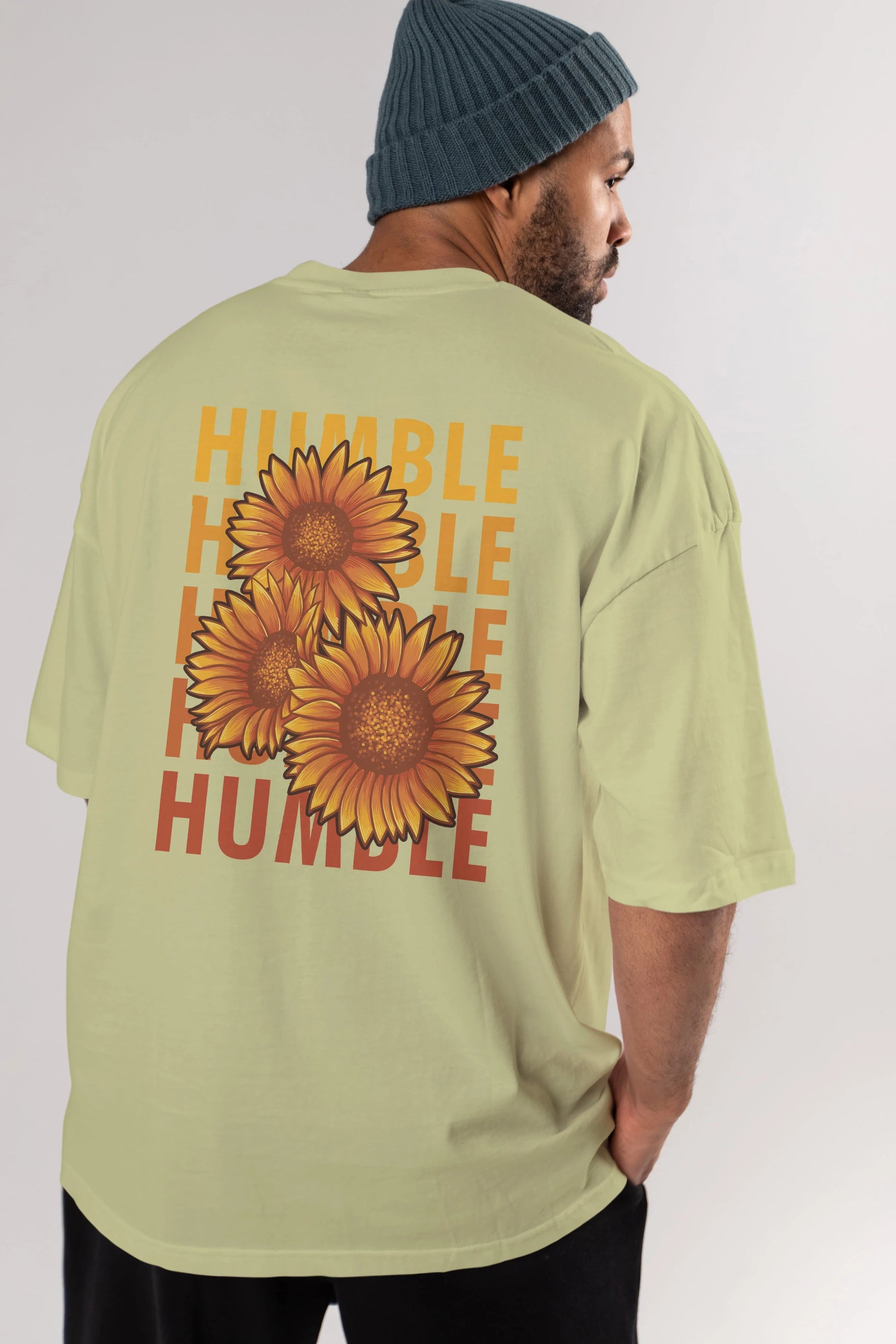 Humble 2 Arka Baskılı Oversize t-shirt Erkek Kadın Unisex