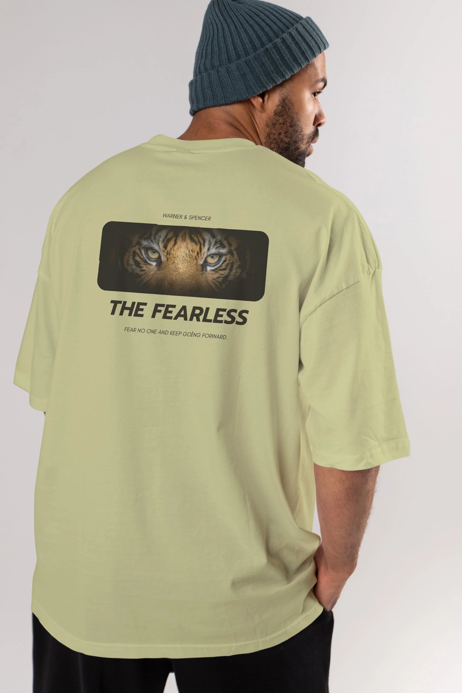 The Fearless Yazılı Arka Baskılı Oversize t-shirt Erkek Kadın Unisex