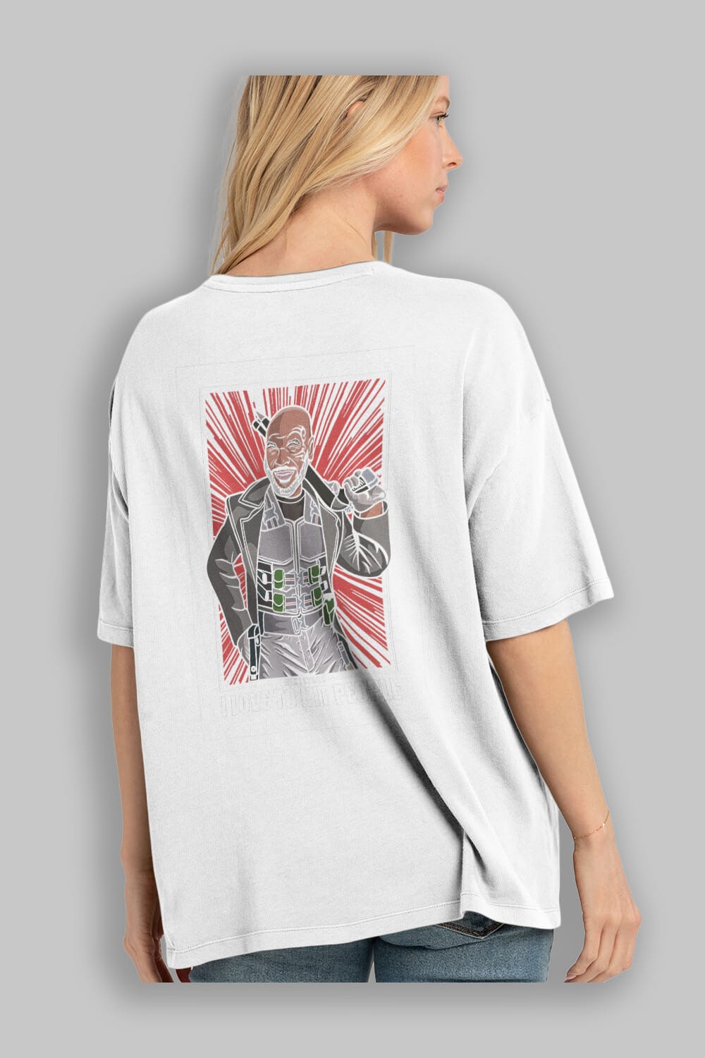 Blade Tyson Arka Baskılı Oversize t-shirt Erkek Kadın Unisex %100 Pamuk tişort
