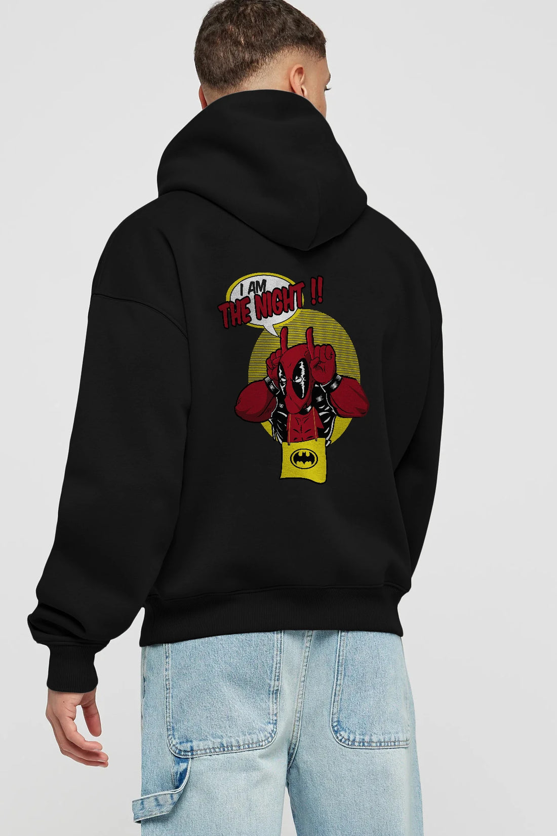Deadpool (1) Arka Baskılı Hoodie Oversize Kapüşonlu Sweatshirt Erkek Kadın Unisex