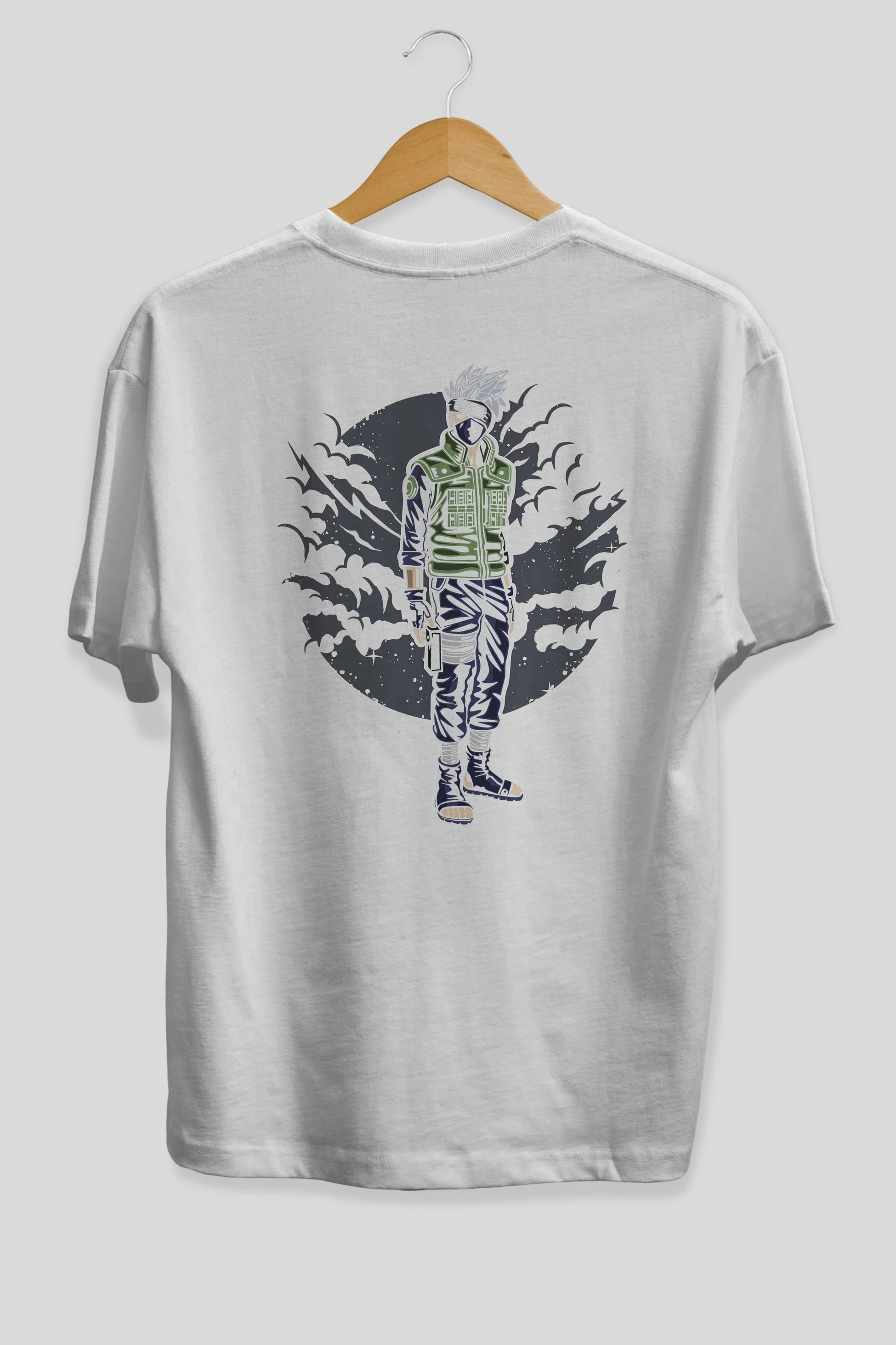SHINOBI Arka Baskılı Oversize t-shirt Erkek Kadın Unisex %100 Pamuk