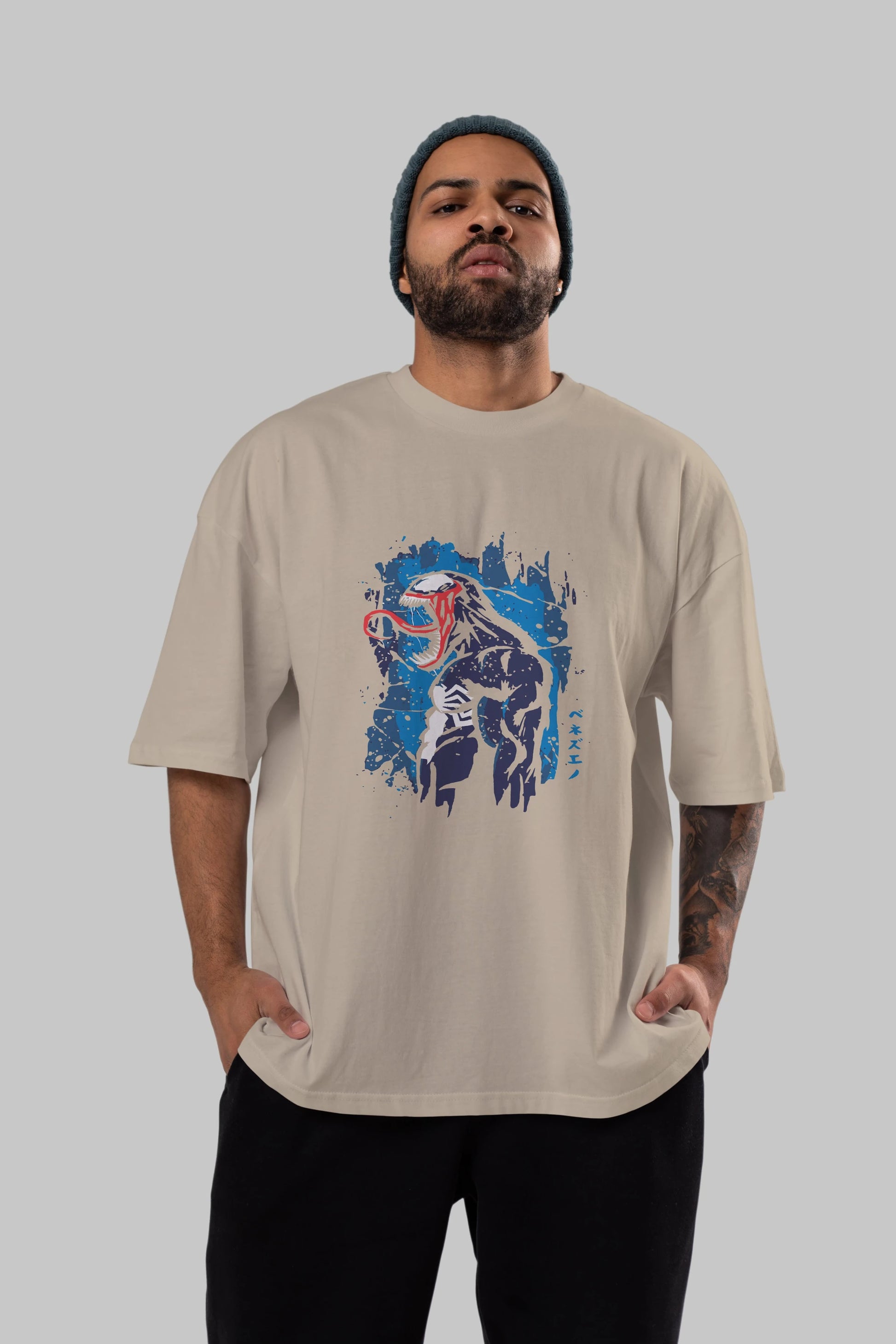 Venom (24) Ön Baskılı Oversize t-shirt Erkek Kadın Unisex %100 Pamuk Bisiklet Yaka tişort