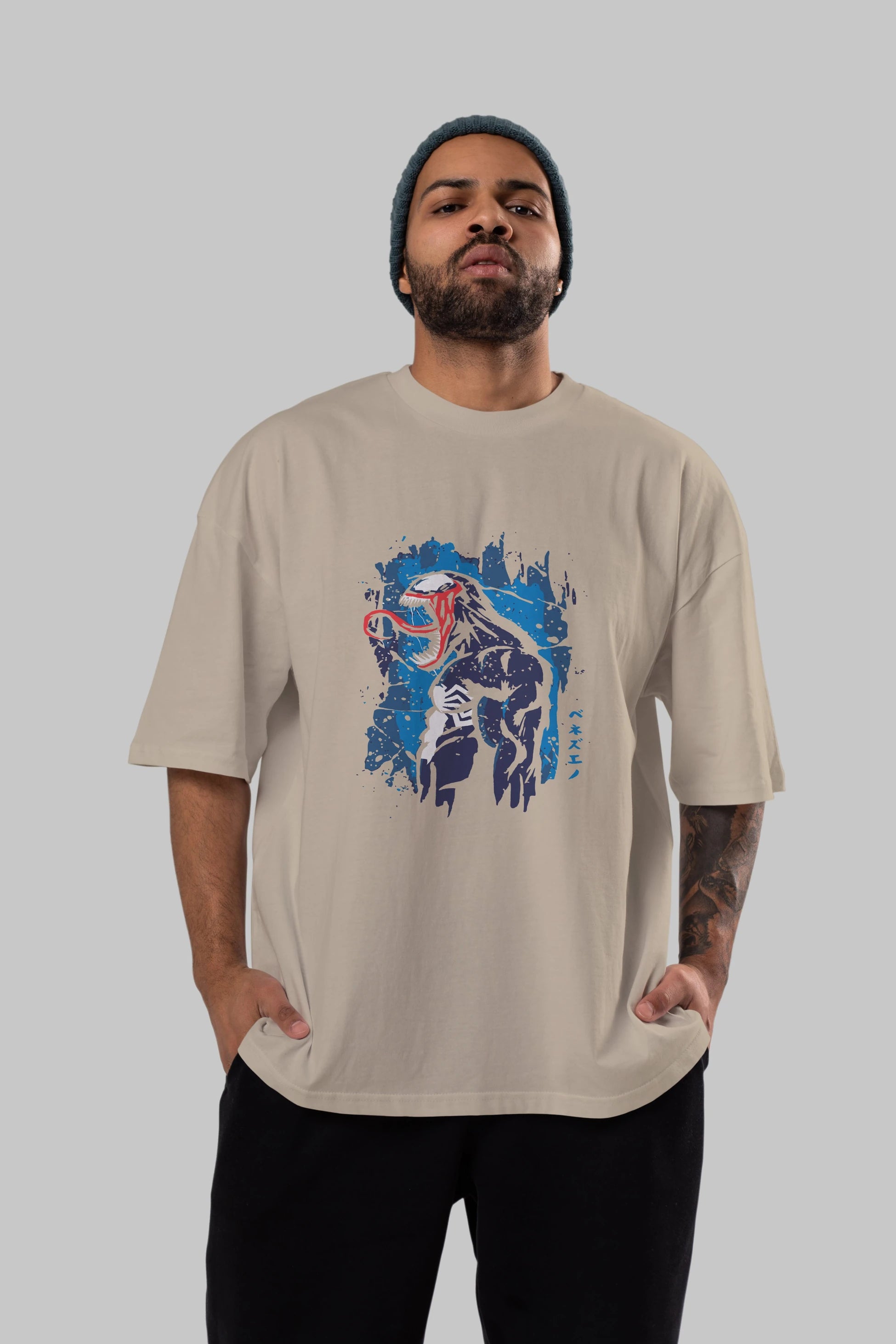 Venom (24) Ön Baskılı Oversize t-shirt Erkek Kadın Unisex %100 Pamuk Bisiklet Yaka tişort