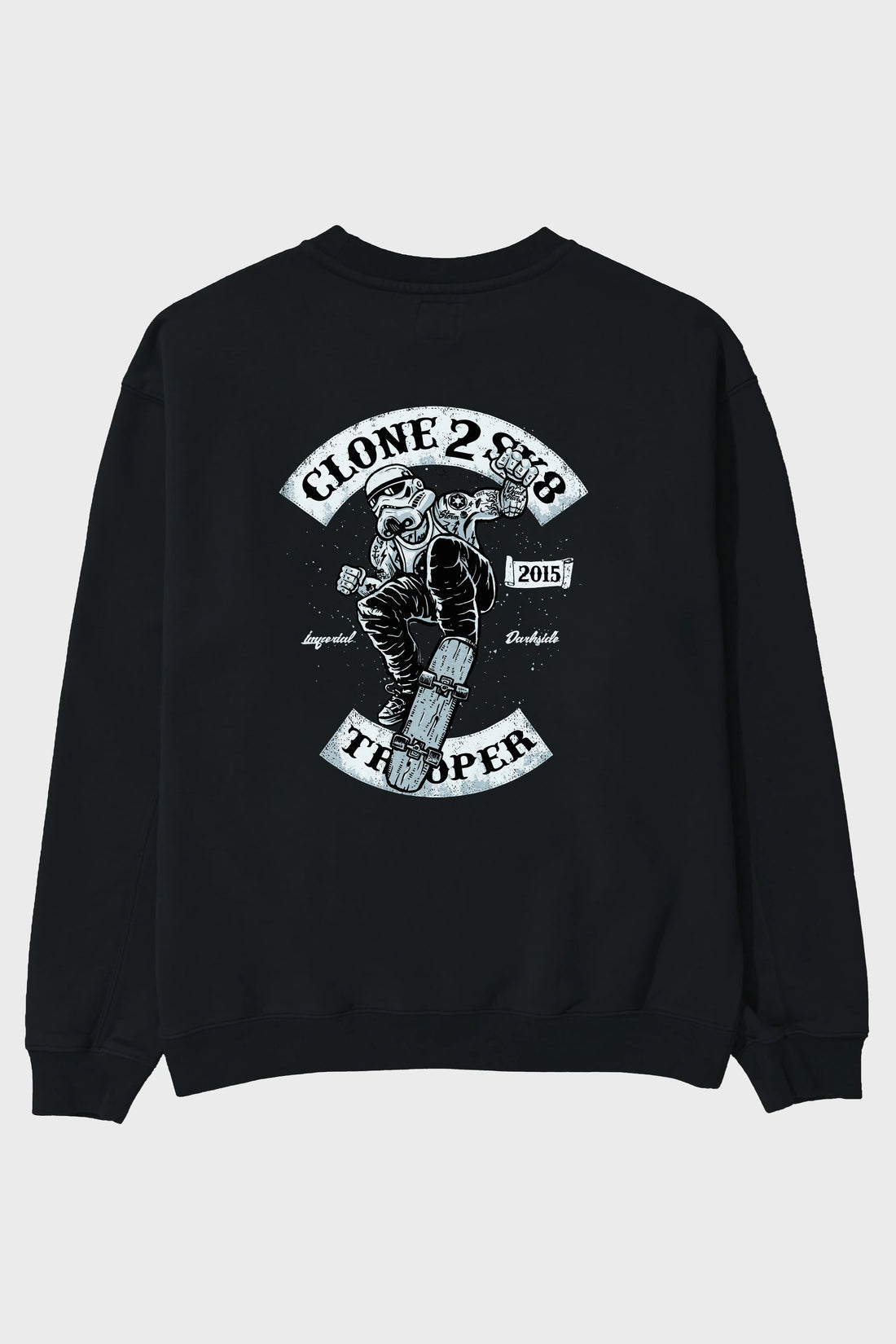 Clone 2 Sk8 Arka Baskılı Oversize Sweatshirt Erkek Kadın Unisex