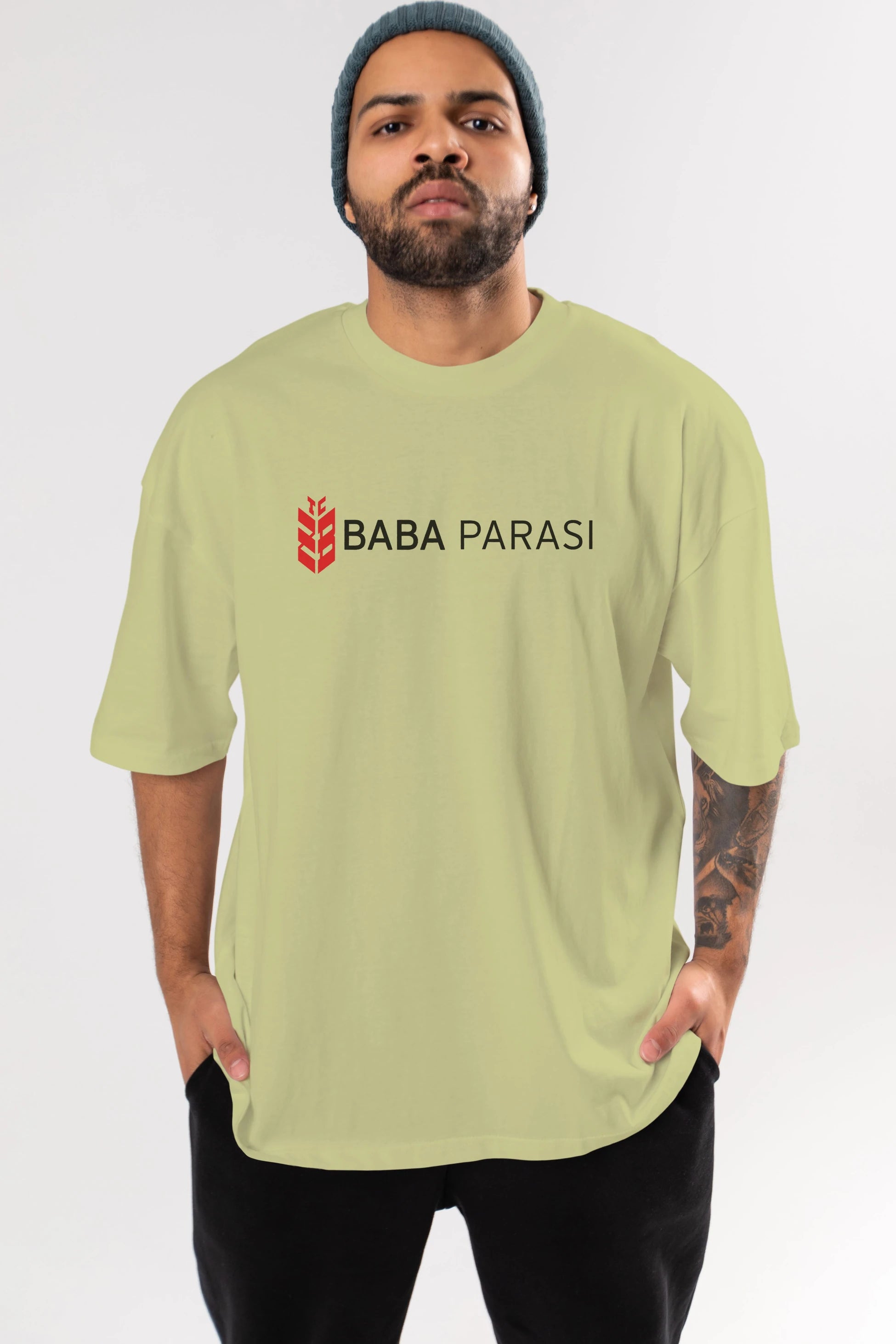 Baba Parası Ön Baskılı Oversize t-shirt %100 pamuk Erkek Kadın Unisex