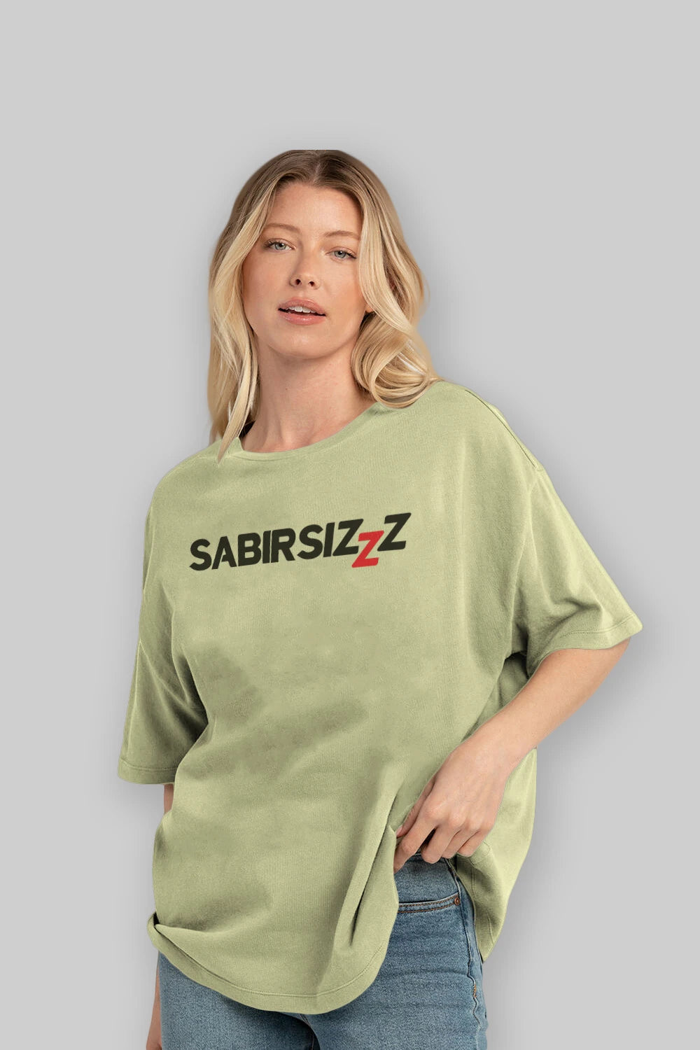 Sabırsız Ön Baskılı Oversize t-shirt %100 pamuk Erkek Kadın Unisex