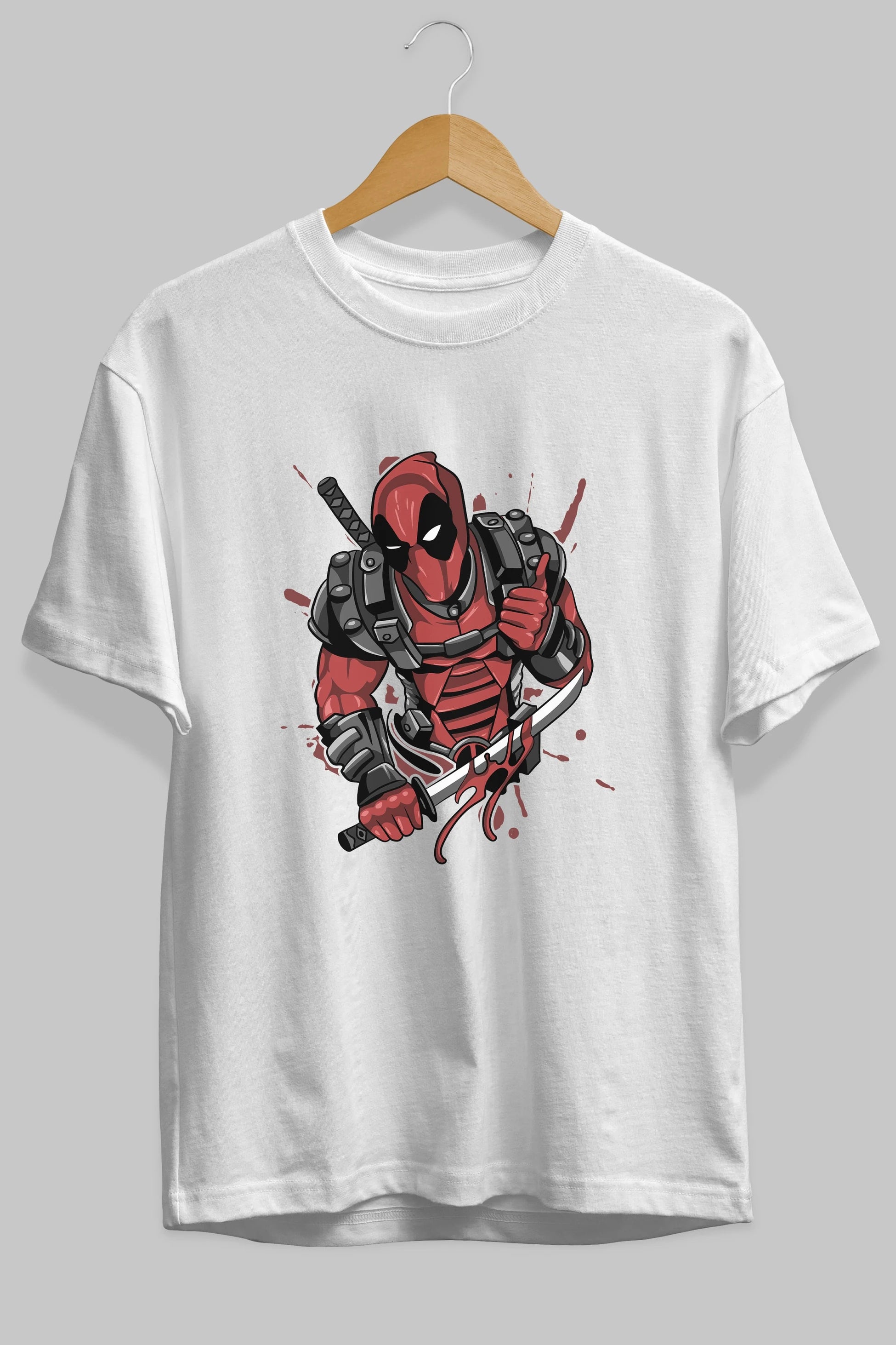 Deadpool (12) Ön Baskılı Oversize t-shirt Erkek Kadın Unisex %100 Pamuk Bisiklet Yaka tişort