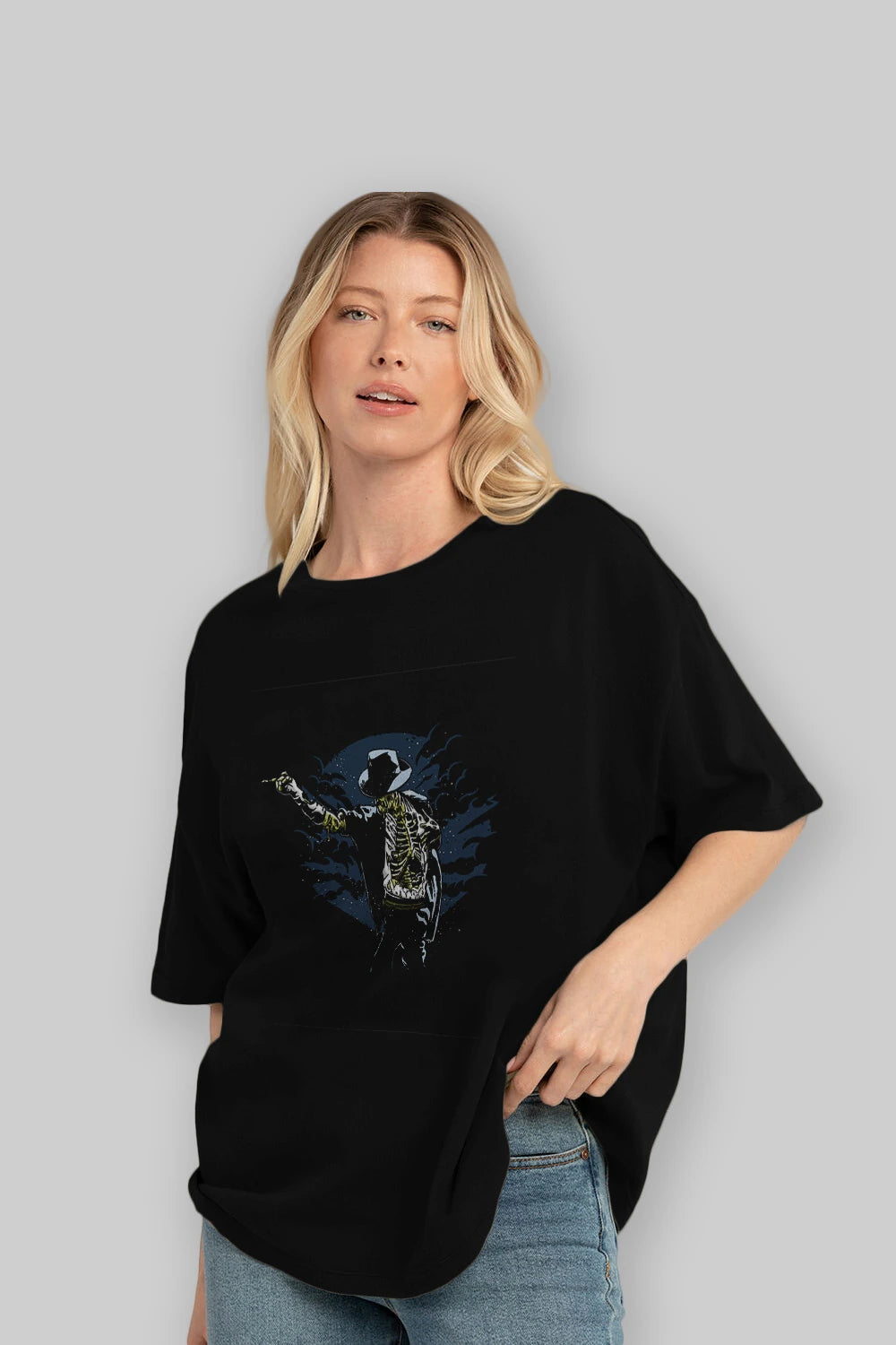 Zombie Pop Ön Baskılı Oversize t-shirt Erkek Kadın Unisex %100 Pamuk tişort