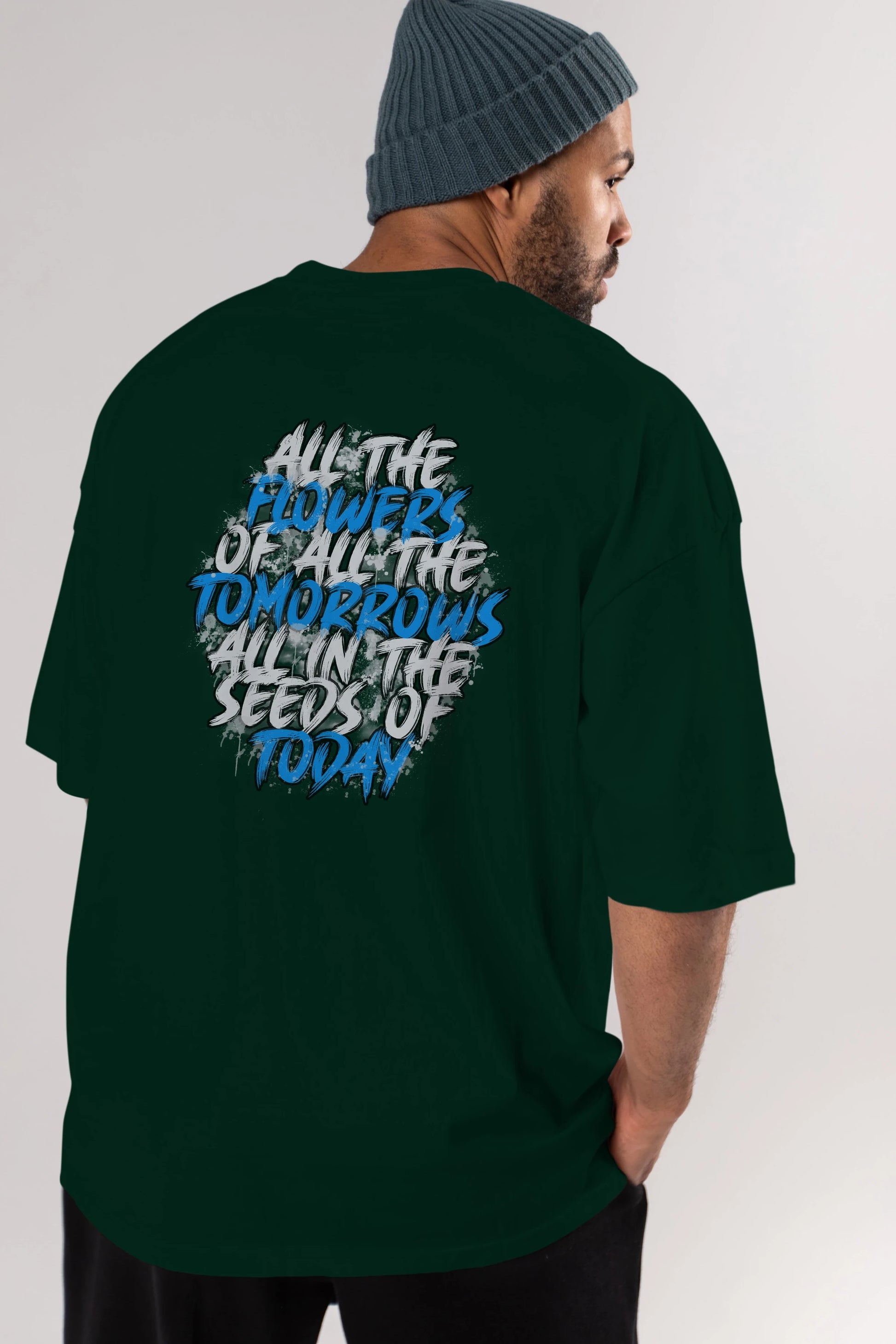 All The Flowers Of All The Tomorrows Arka Baskılı Oversize t-shirt Erkek Kadın Unisex