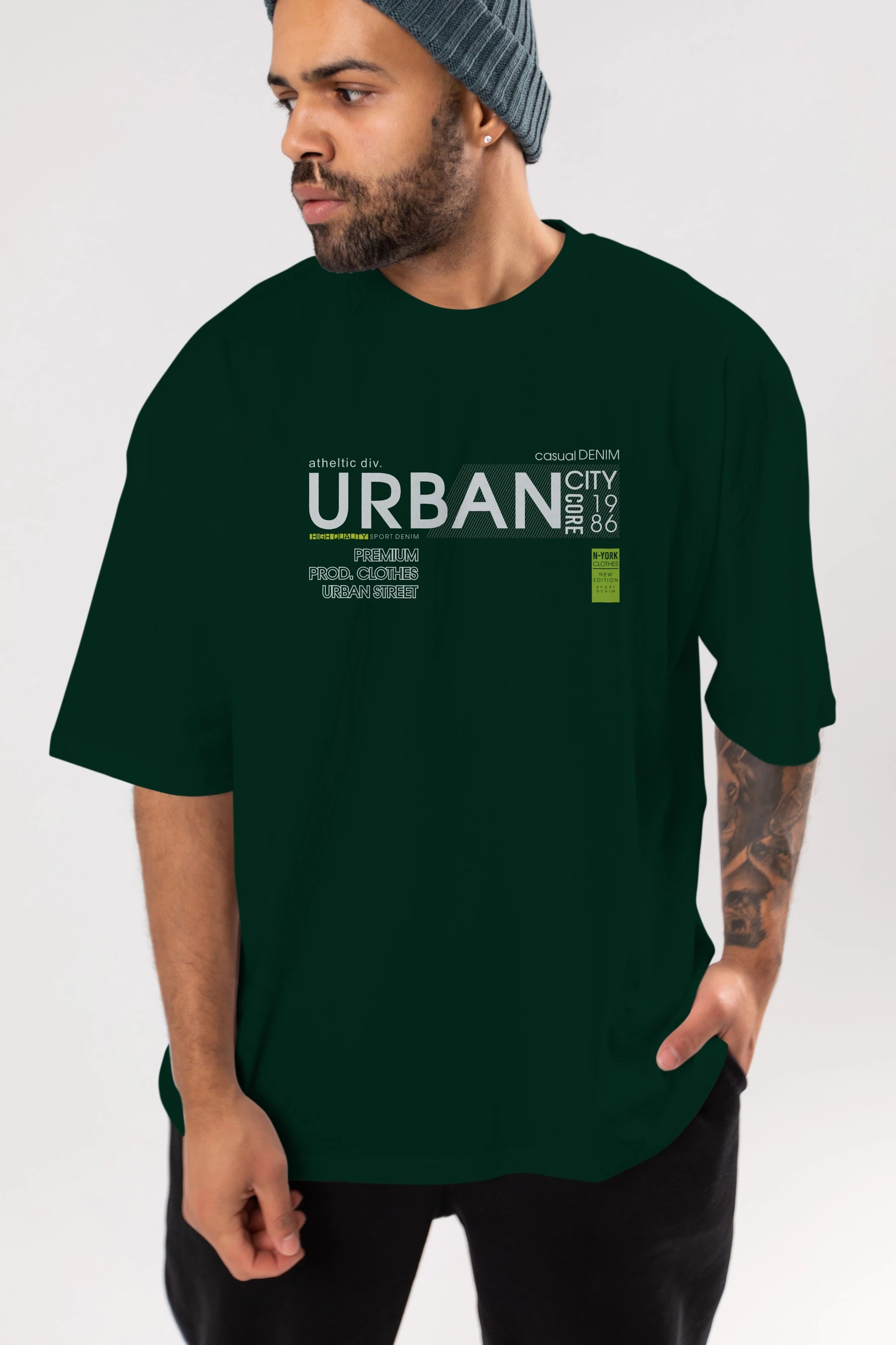 Urban Ön Baskılı Oversize t-shirt Erkek Kadın Unisex