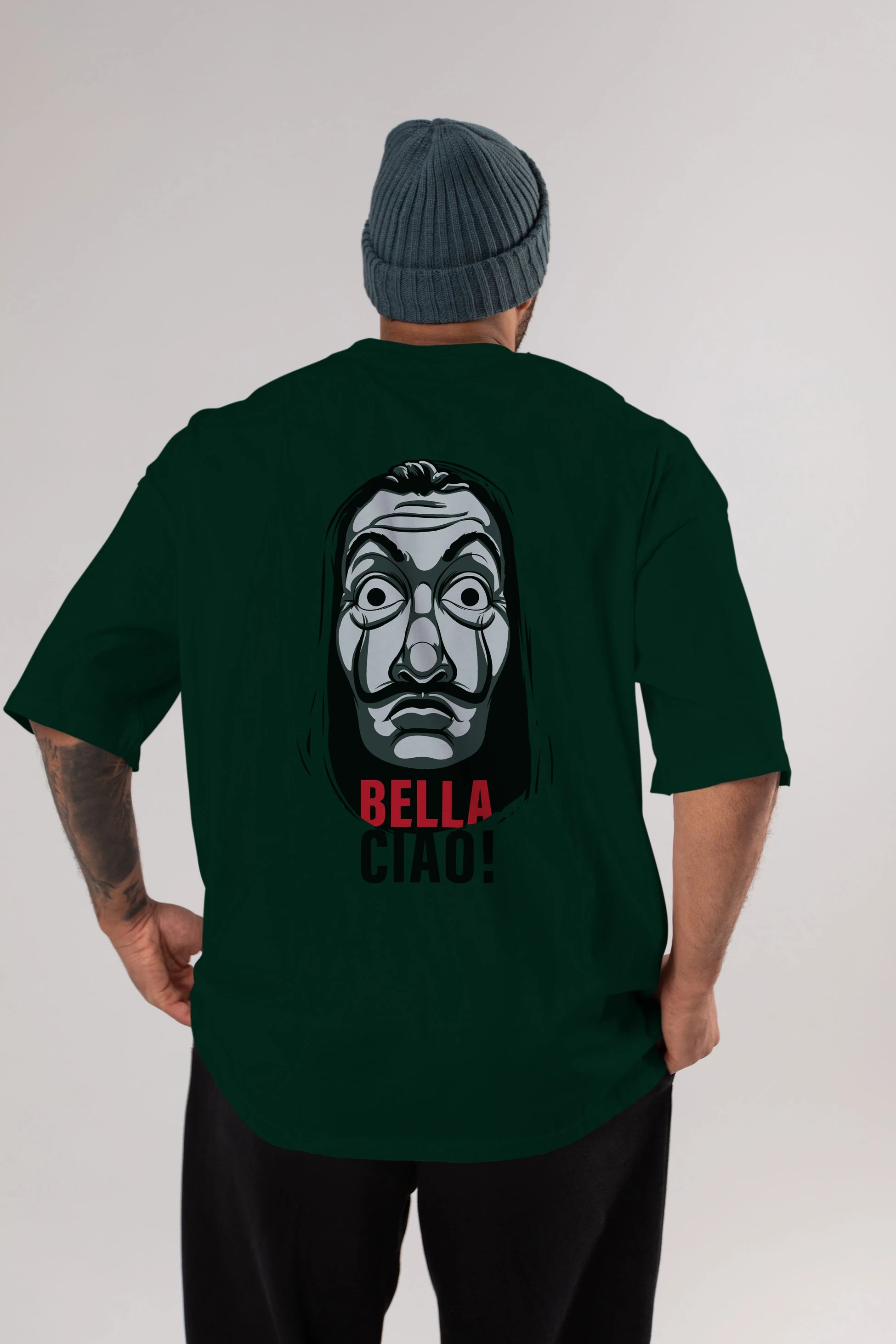 La Casa De Papel (12) Arka Baskılı Oversize t-shirt Erkek Kadın Unisex %100 Pamuk Bisiklet Yaka tişort
