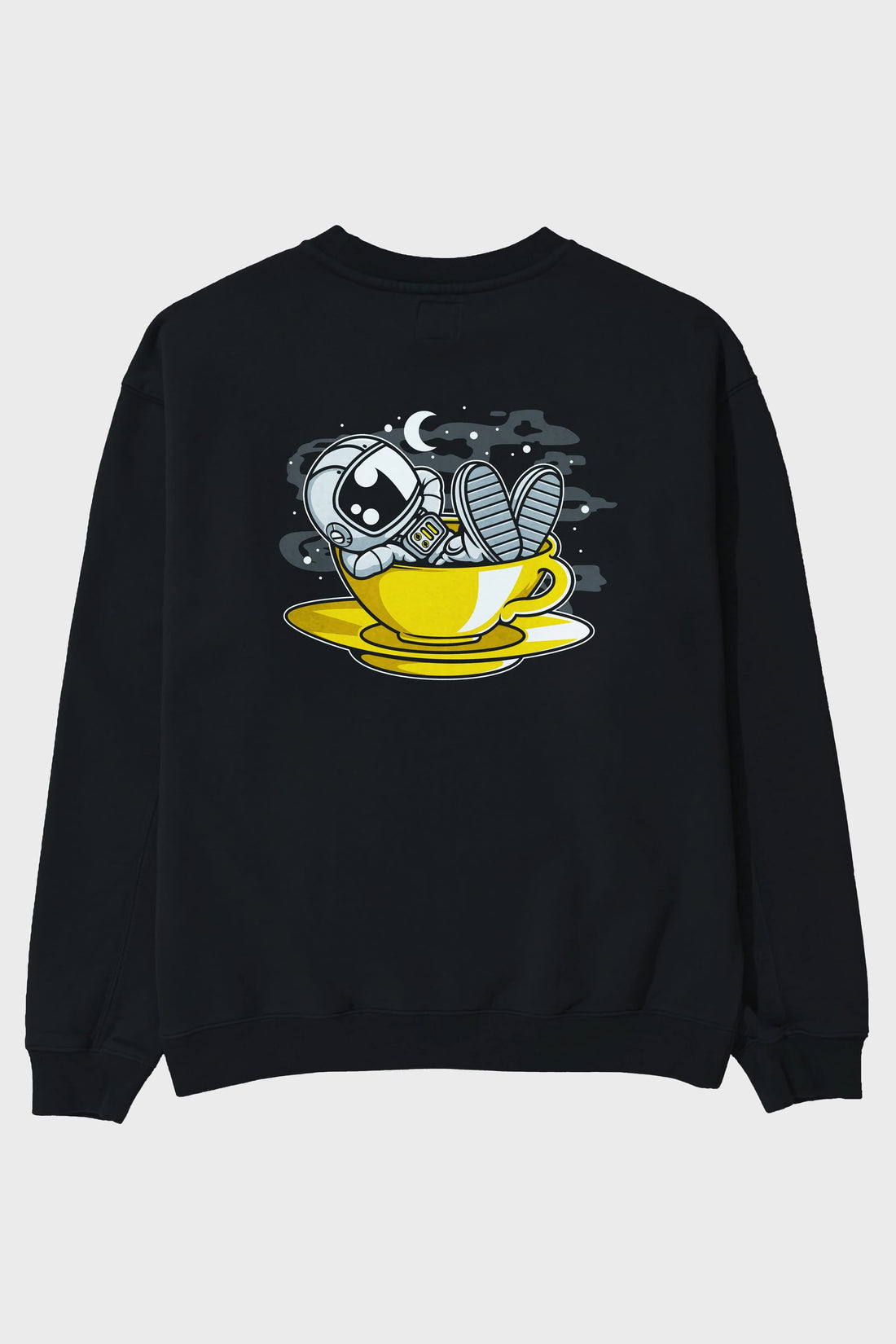 Astronaut Relax Arka Baskılı Oversize Sweatshirt Erkek Kadın Unisex