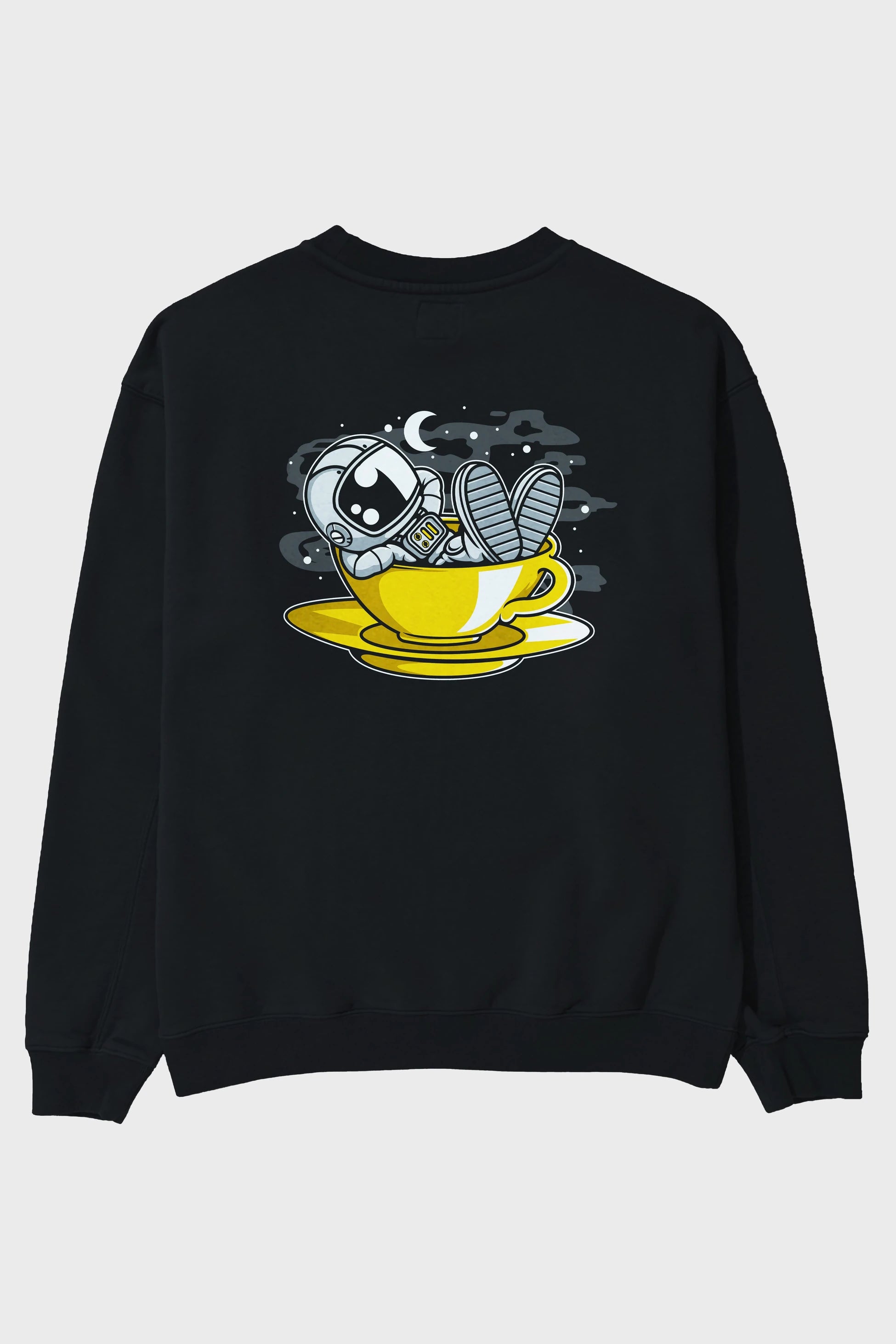 Astronaut Relax Arka Baskılı Oversize Sweatshirt Erkek Kadın Unisex