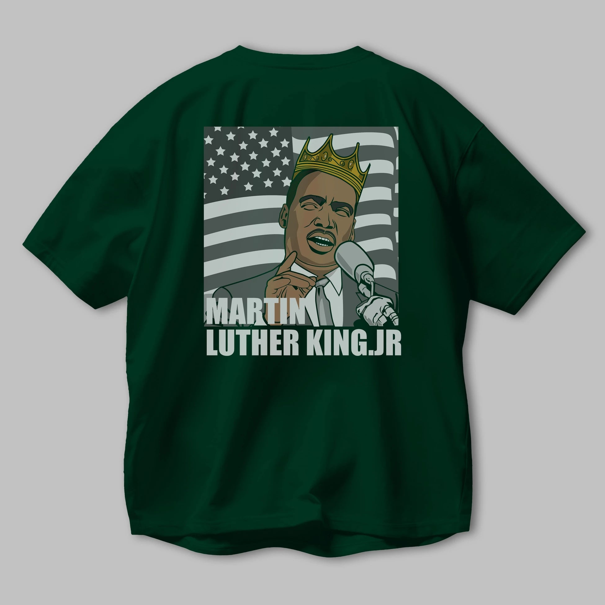Luther King Arka Baskılı Oversize t-shirt Erkek Kadın Unisex %100 Pamuk tişort