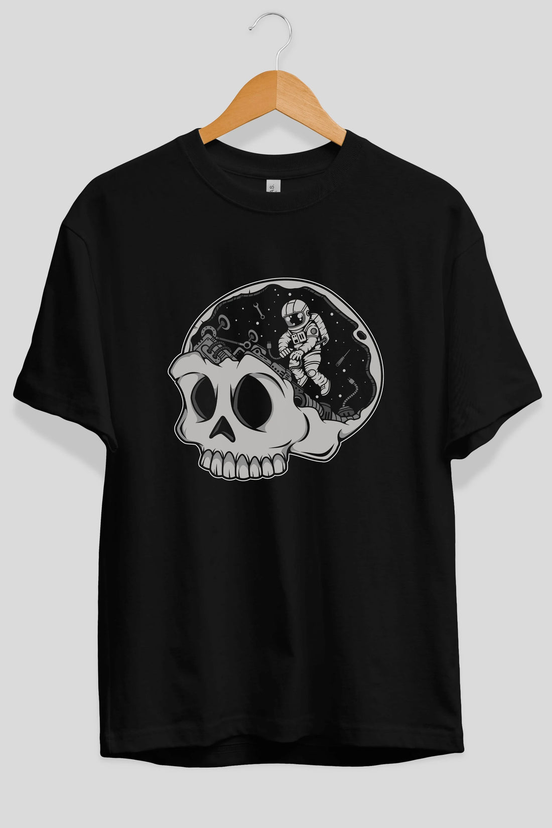 Astronaut Skull Brain Ön Baskılı Oversize t-shirt Erkek Kadın Unisex