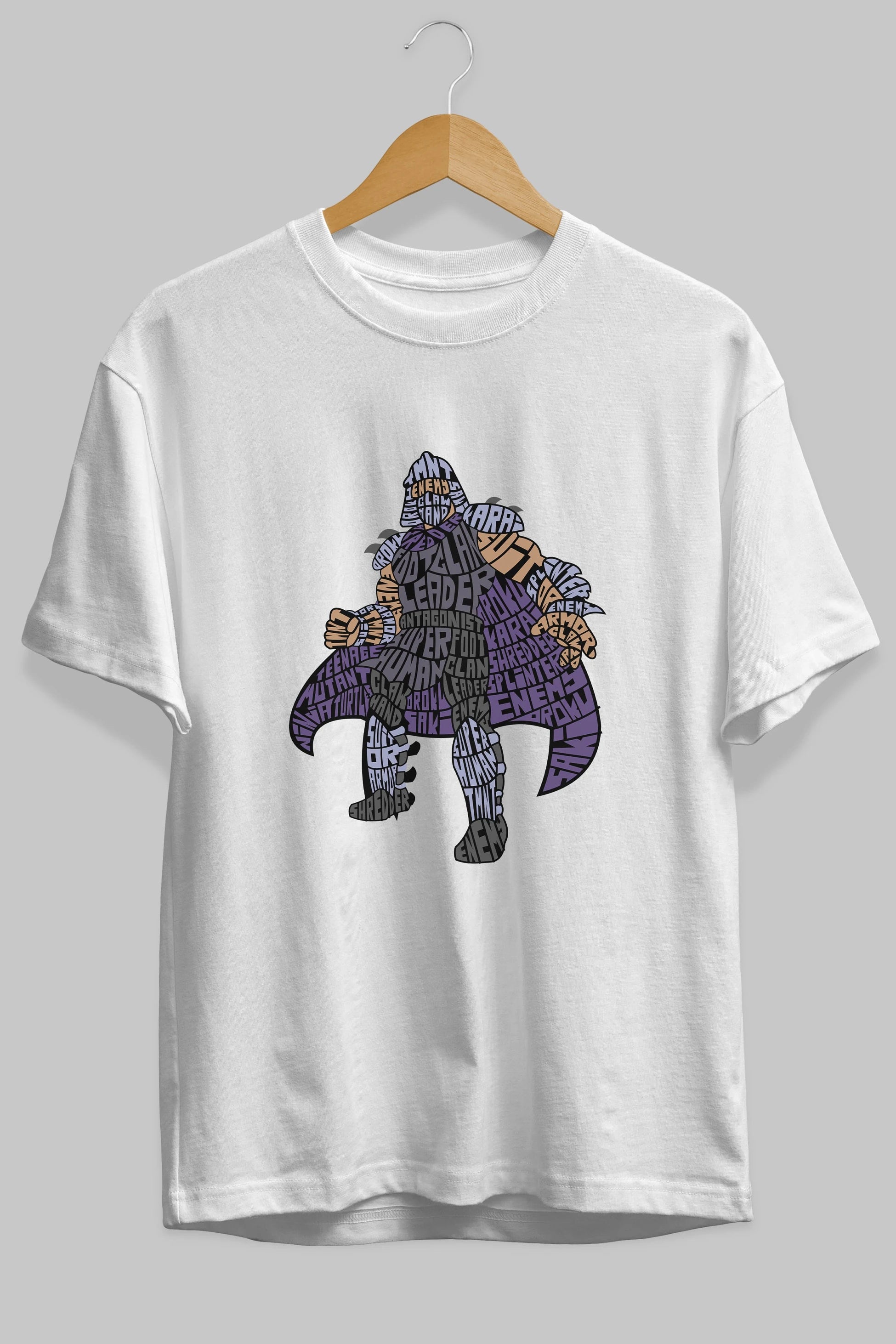Foot Clan Leader Ön Baskılı Oversize t-shirt %100 pamuk Erkek Kadın Unisex