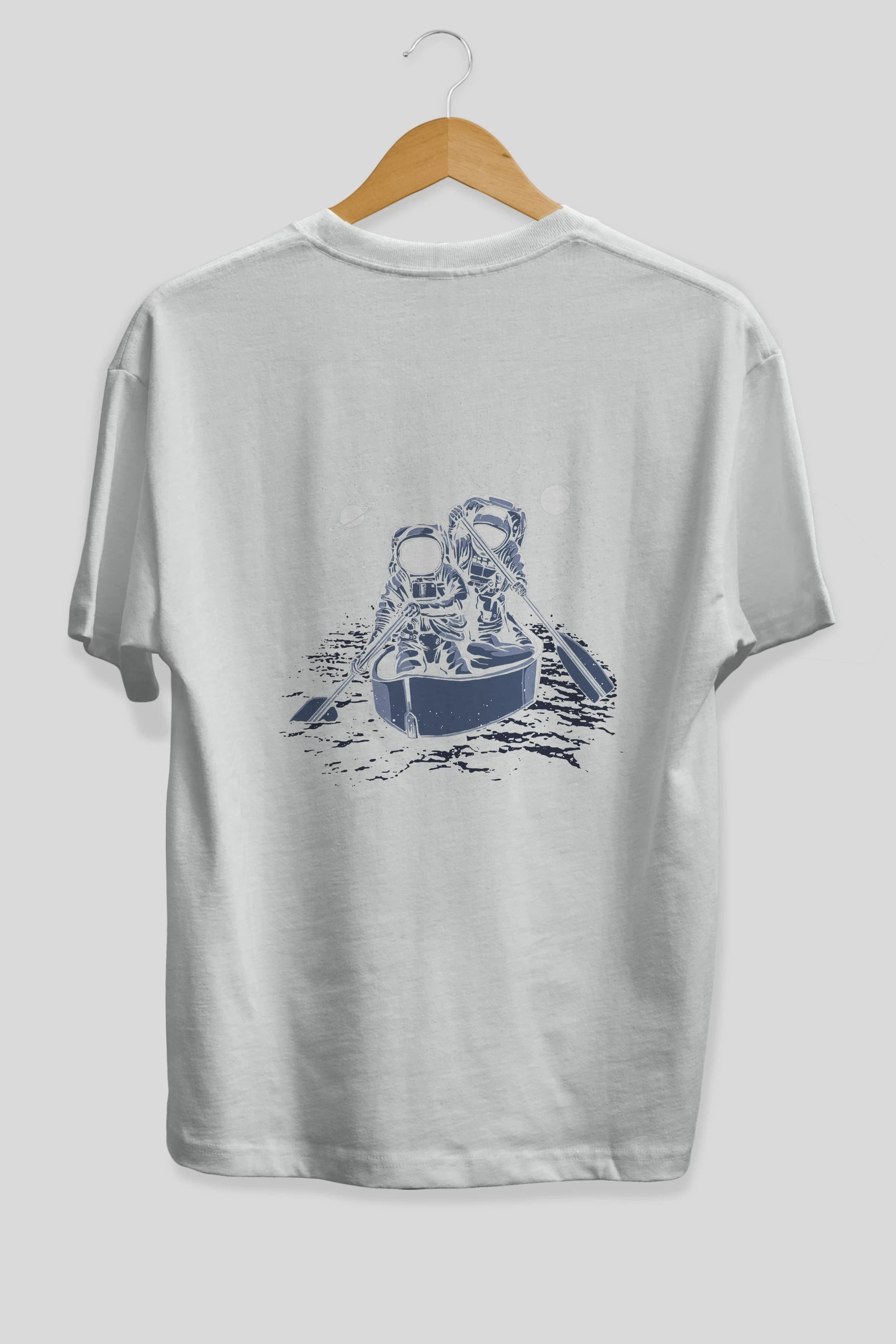Across The Galaxy Arka Baskılı Oversize t-shirt Erkek Kadın Unisex %100 Pamuk