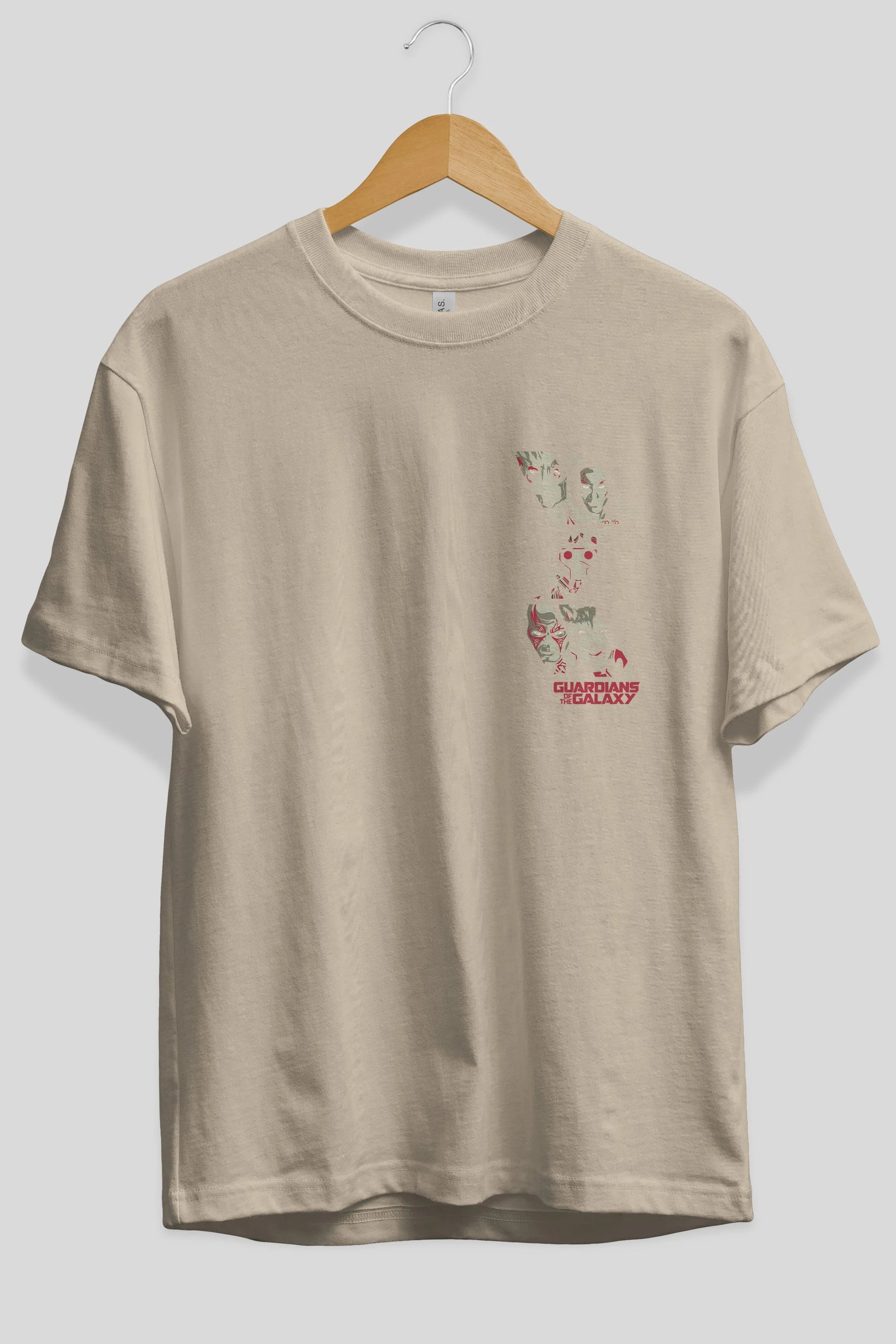 Guardians of The Galaxy (2) Ön Sol Baskılı Oversize t-shirt Erkek Kadın Unisex %100 Pamuk Bisiklet Yaka tişort