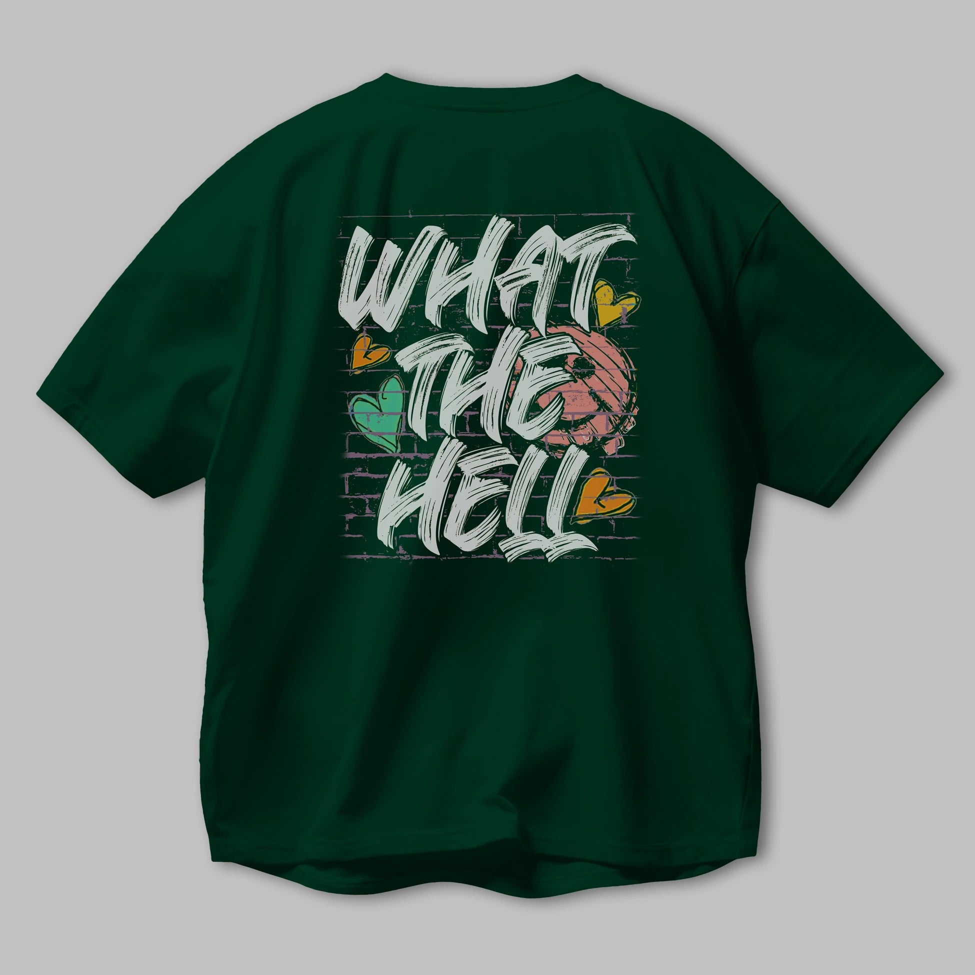 What The Hell Arka Baskılı Oversize t-shirt Erkek Kadın Unisex