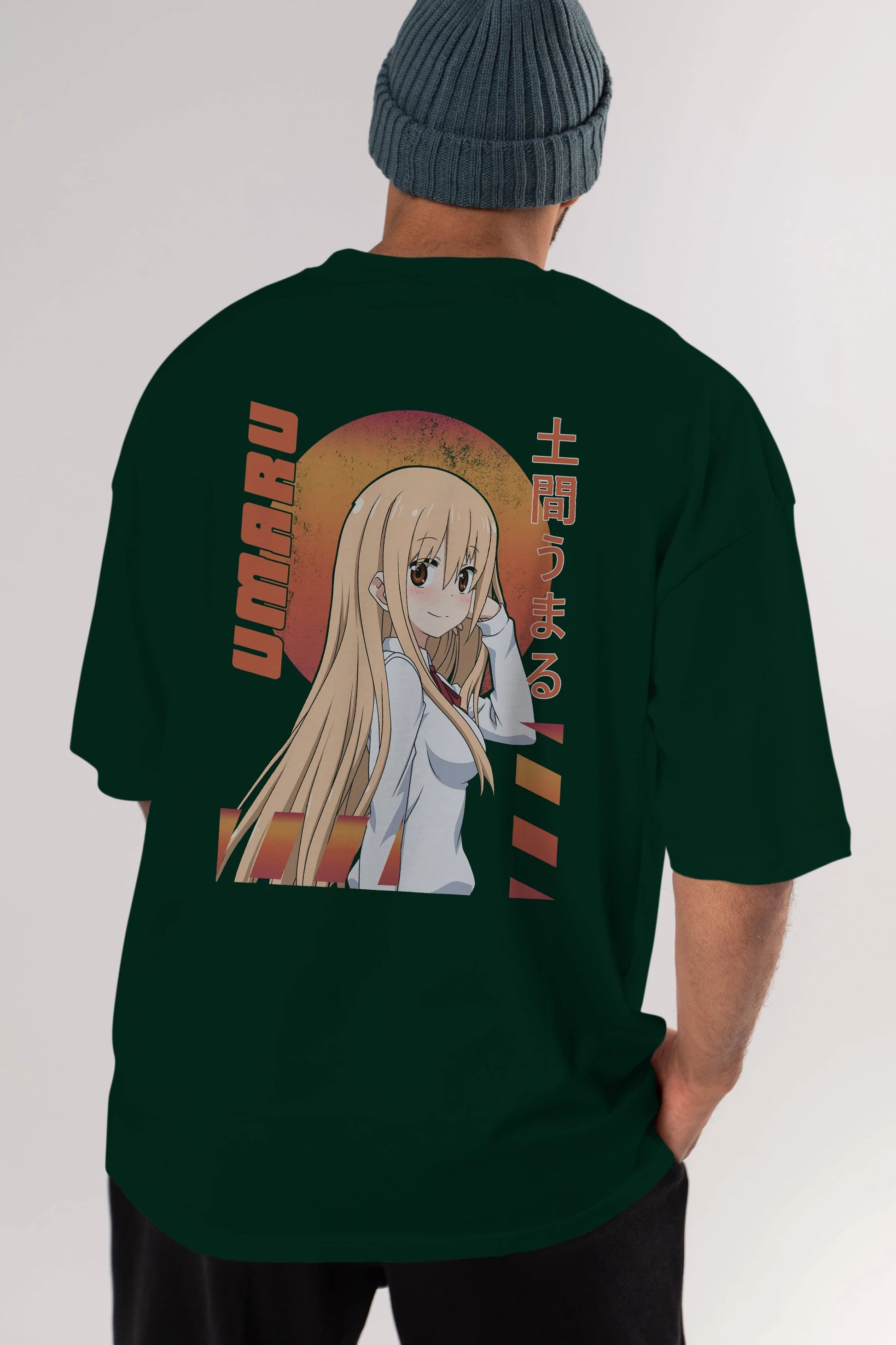 Umaru Doma 5 Anime Arka Baskılı Oversize t-shirt Erkek Kadın Unisex