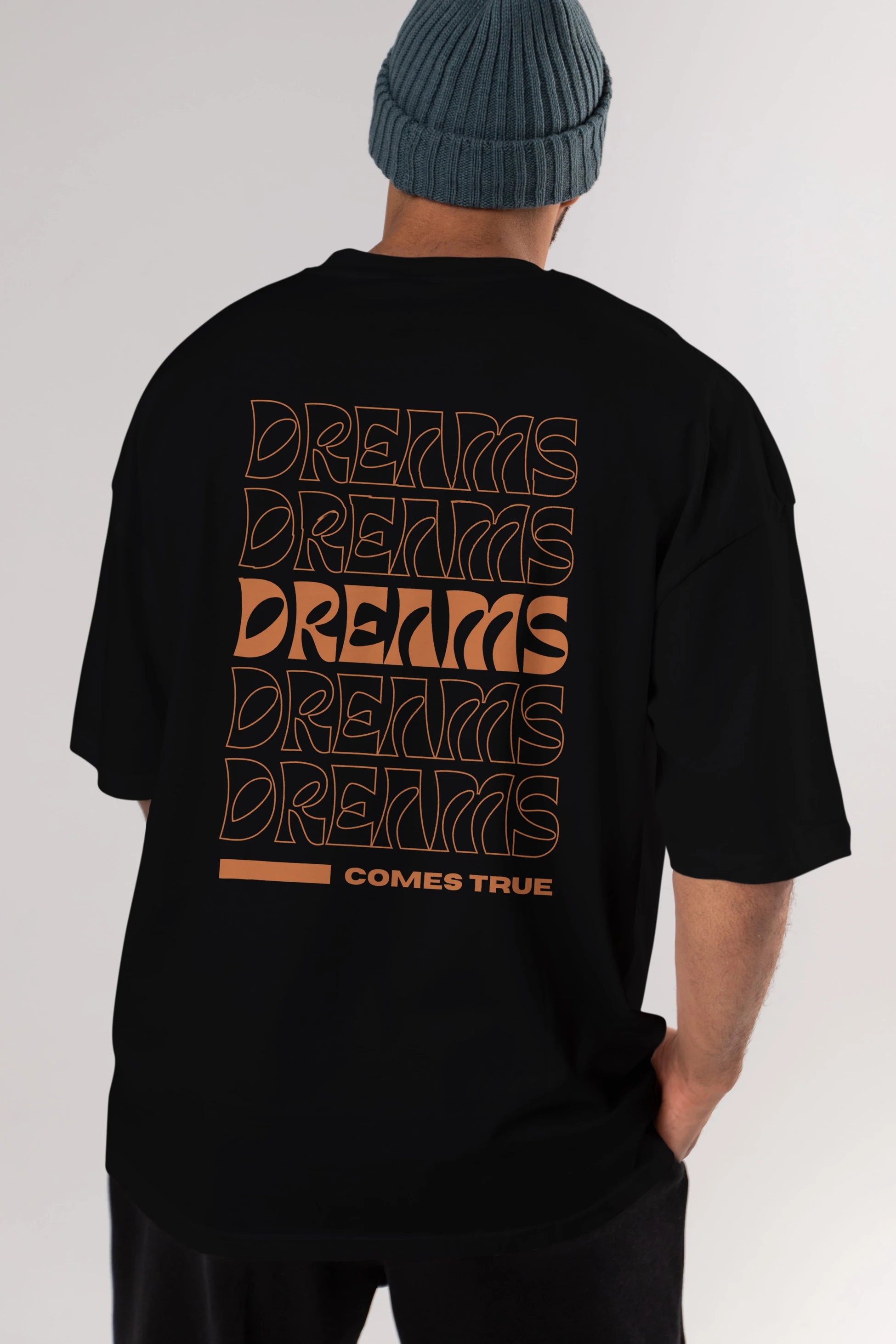 Dreams Yazılı Arka Baskılı Oversize t-shirt Erkek Kadın Unisex