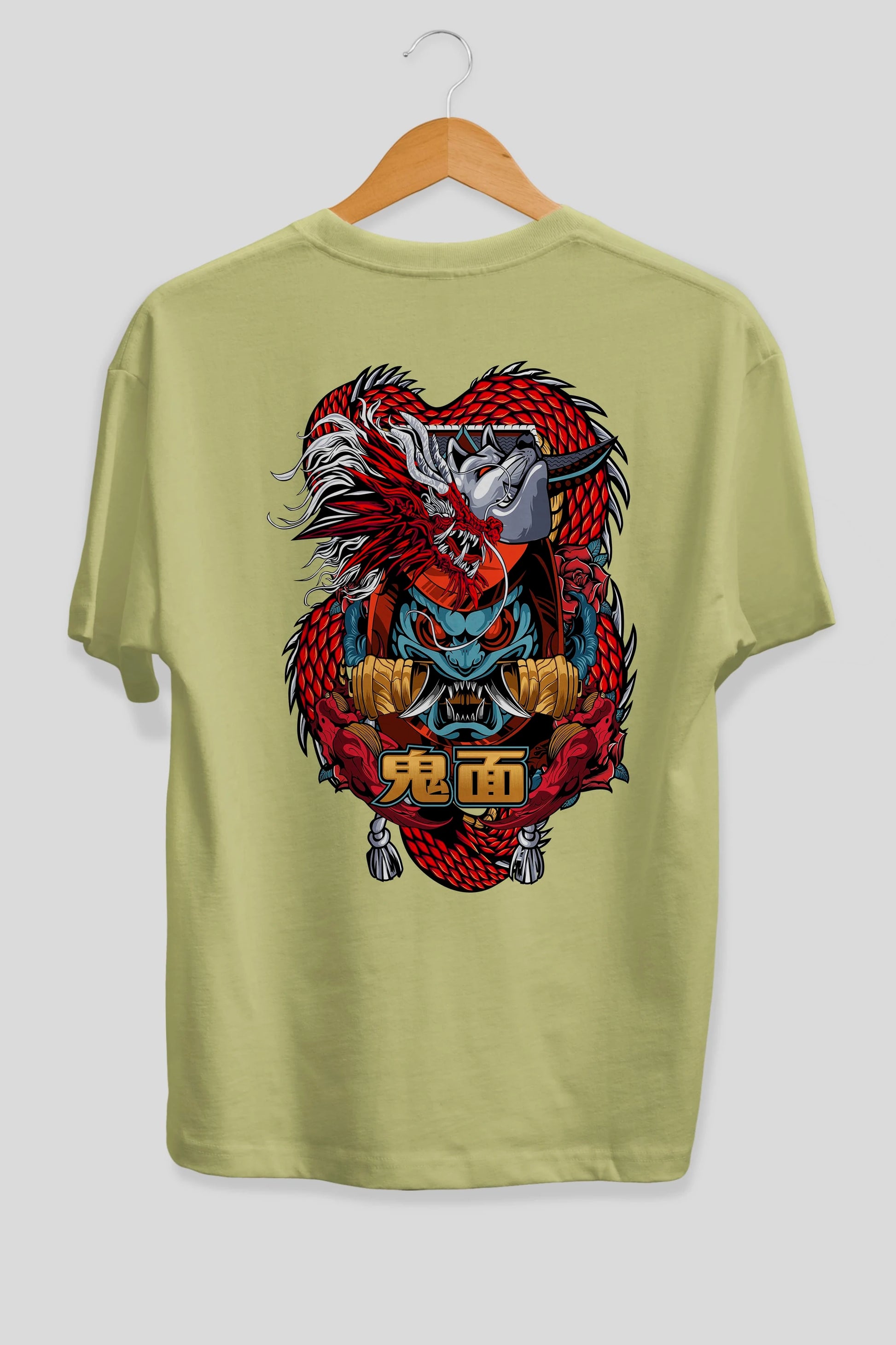 TRIBAL Anime Arka Baskılı Oversize t-shirt Erkek Kadın Unisex