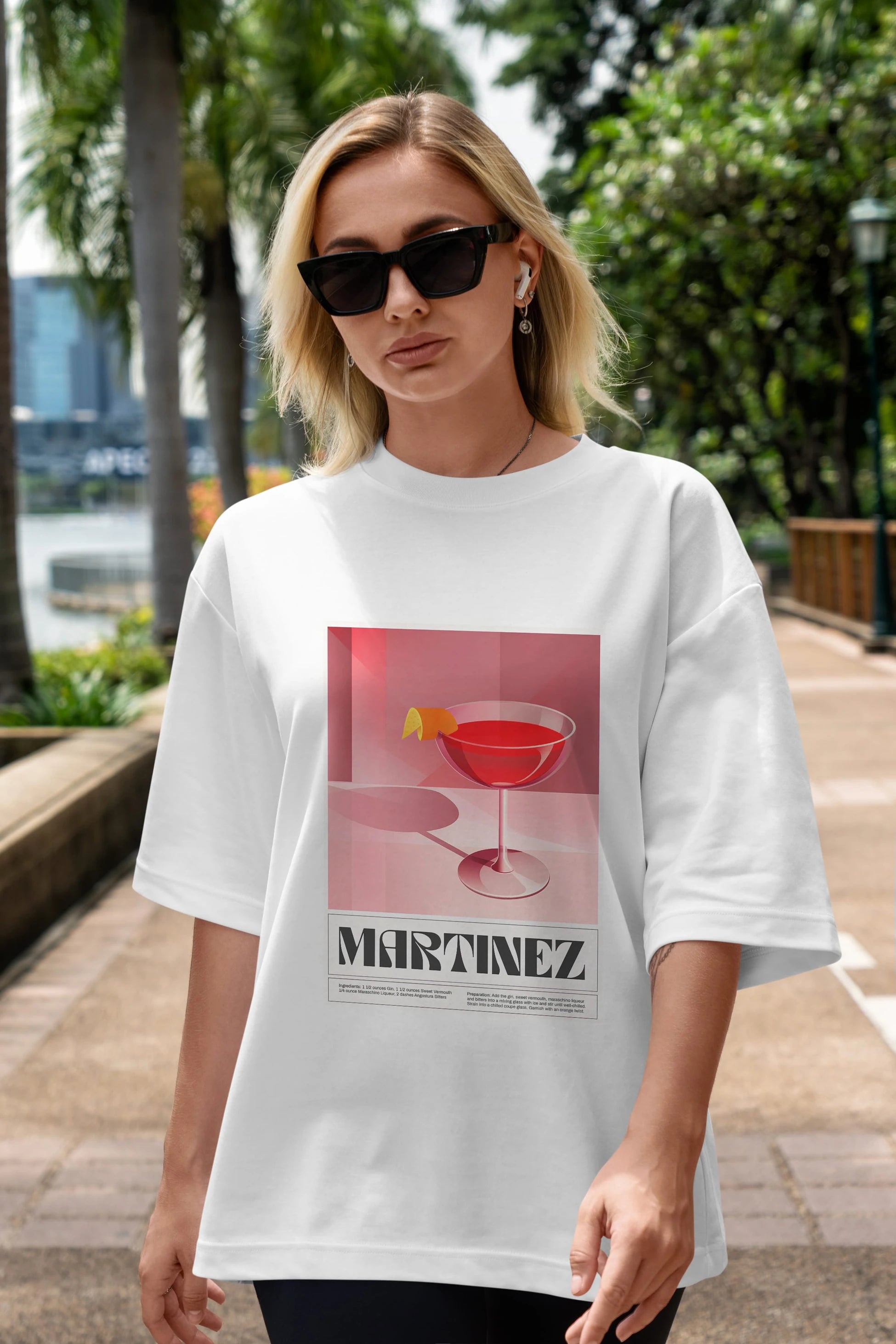 Martinez Ön Baskılı Oversize t-shirt Erkek Kadın Unisex %100 Pamuk Bisiklet Yaka tişort