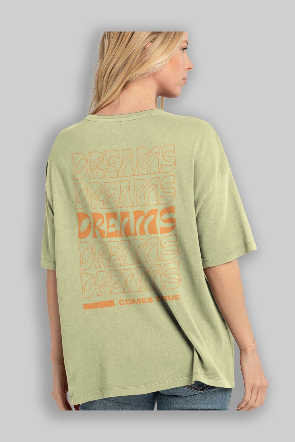 Dreams Yazılı Arka Baskılı Oversize t-shirt Erkek Kadın Unisex