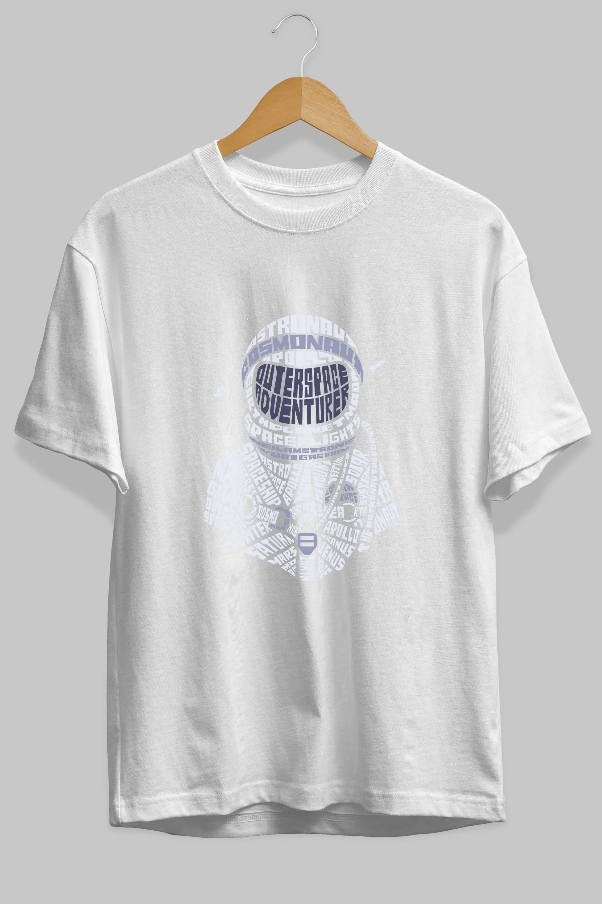Astronaut Ön Baskılı Oversize t-shirt %100 pamuk Erkek Kadın Unisex
