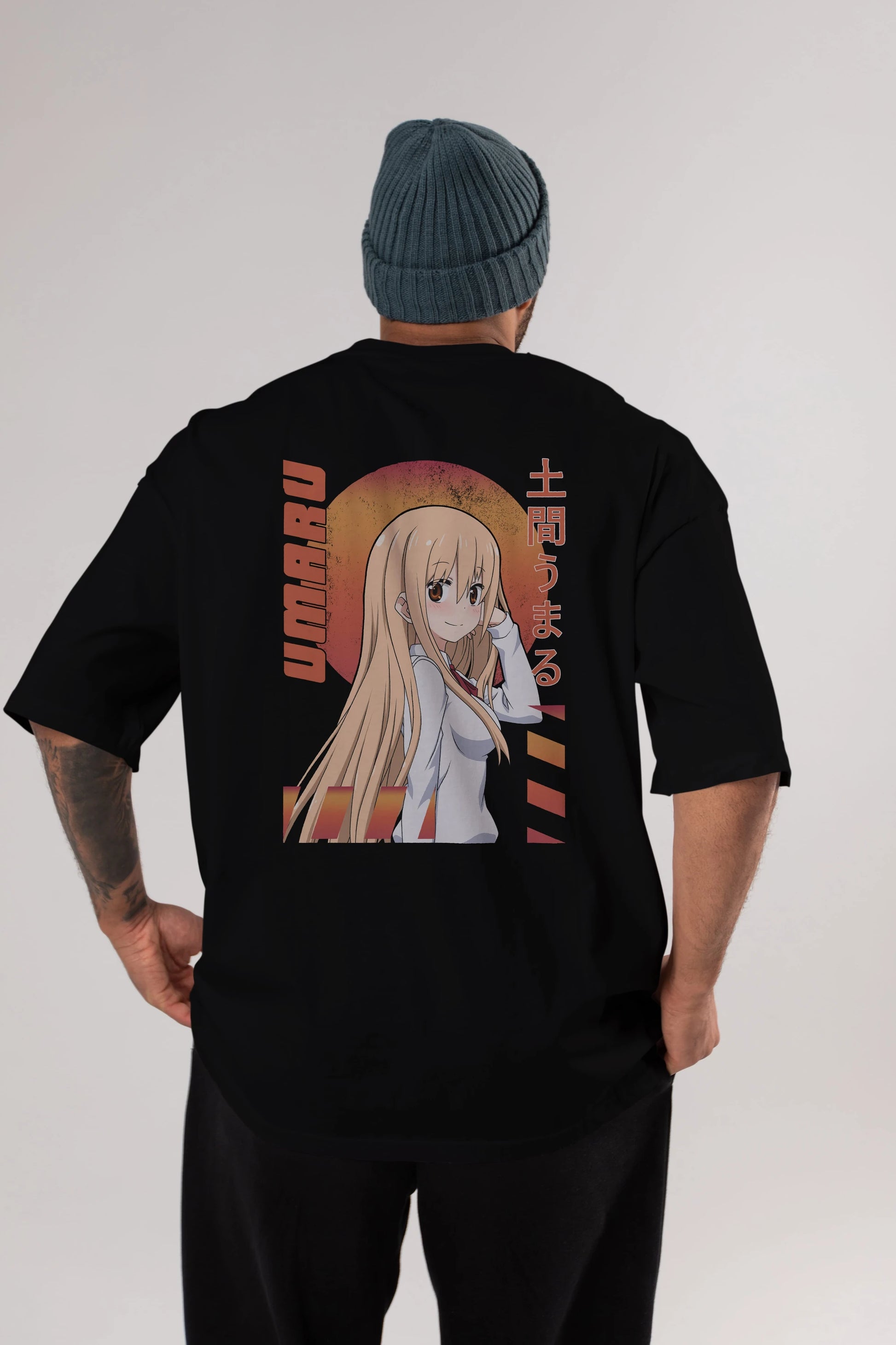 Umaru Doma 5 Anime Arka Baskılı Oversize t-shirt Erkek Kadın Unisex