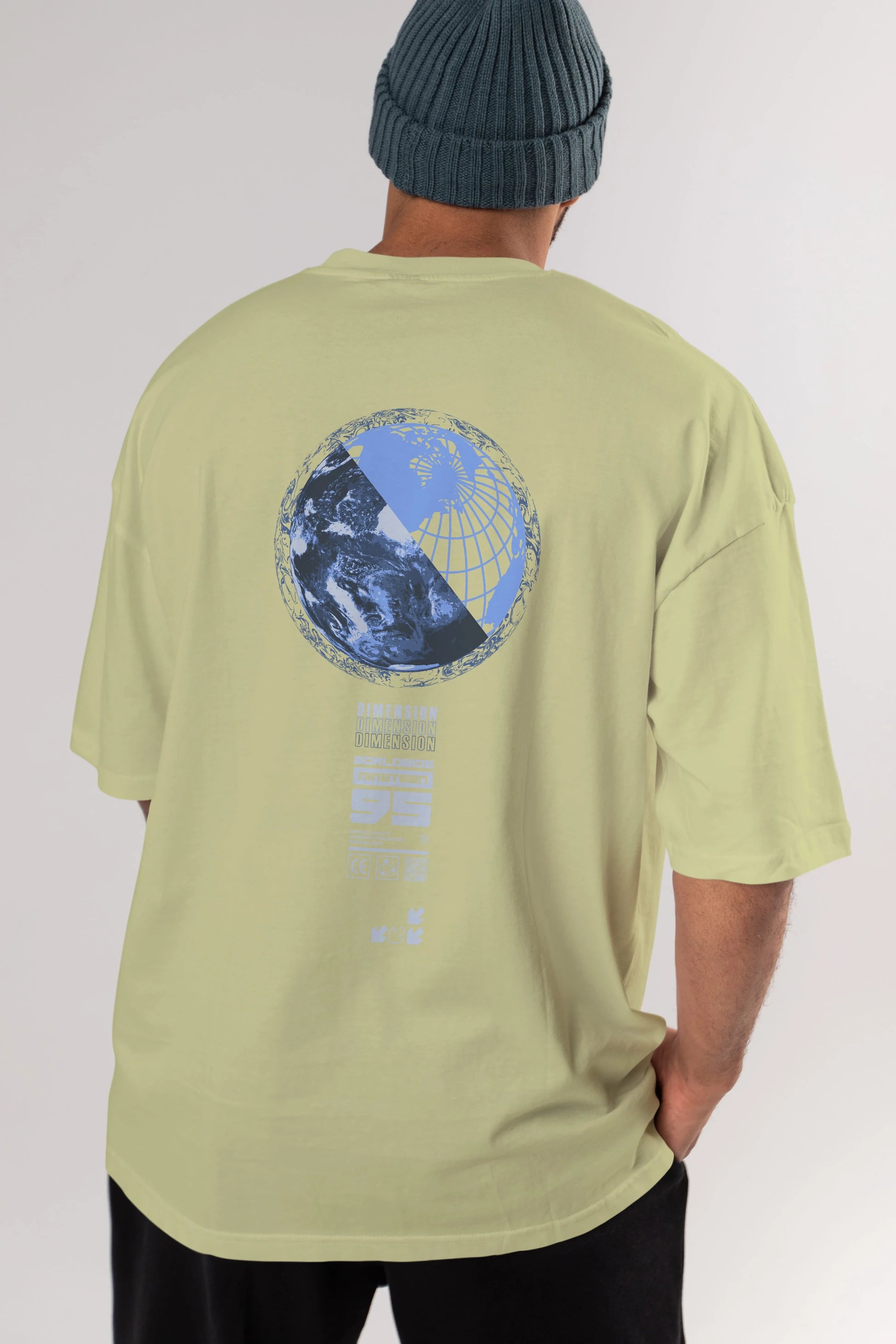 Dimension 95 Arka Baskılı Oversize t-shirt Erkek Kadın Unisex