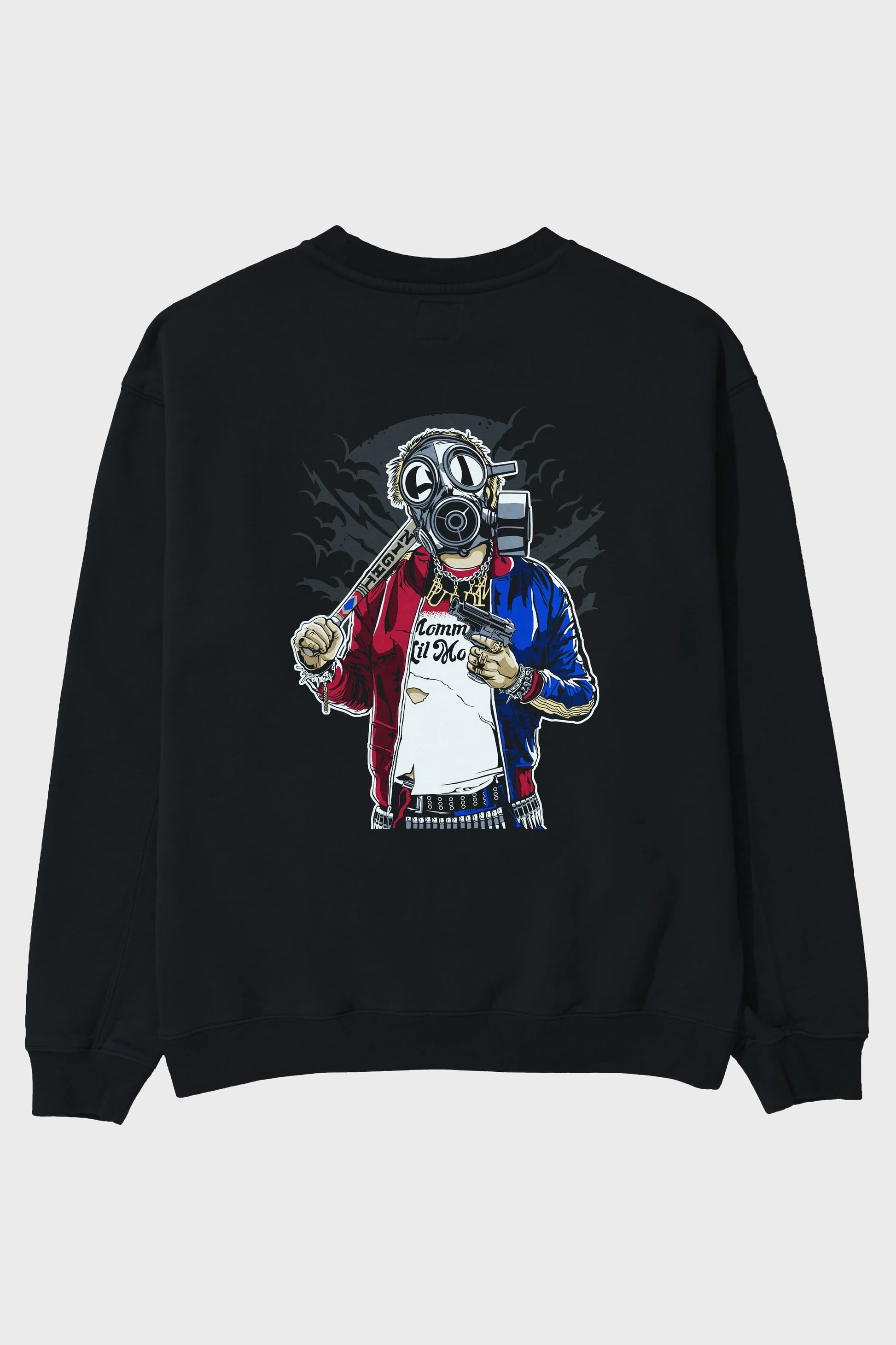 Suicide Gasmask Arka Baskılı Oversize Sweatshirt Erkek Kadın Unisex