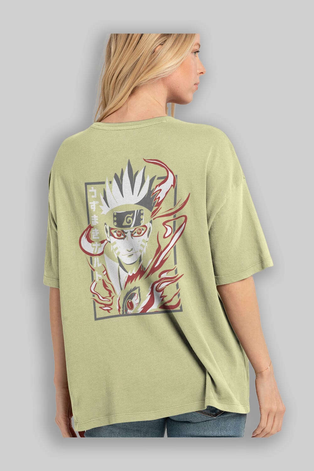 NarutoMod Anime Arka Baskılı Oversize t-shirt Erkek Kadın Unisex