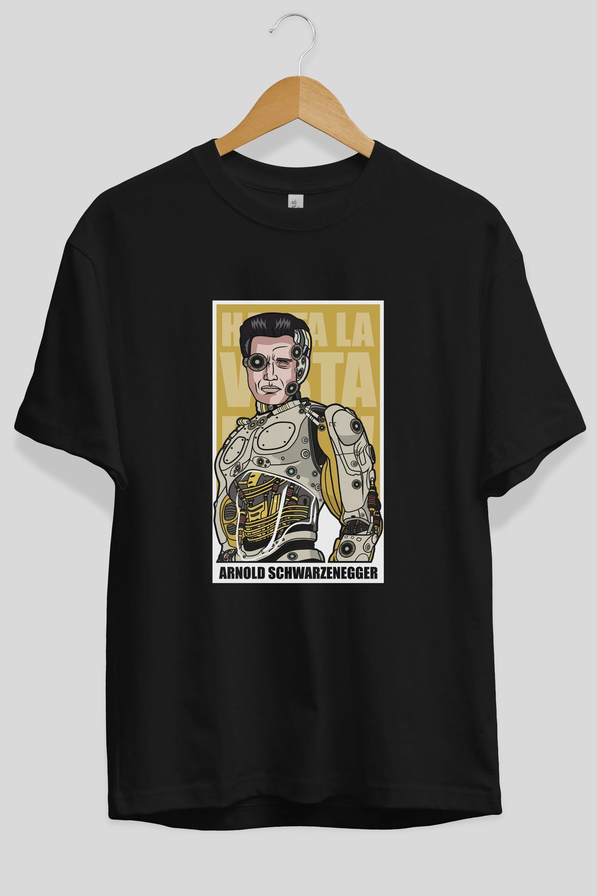 Arnold Robot Human Ön Baskılı Oversize t-shirt Erkek Kadın Unisex %100 Pamuk tişort
