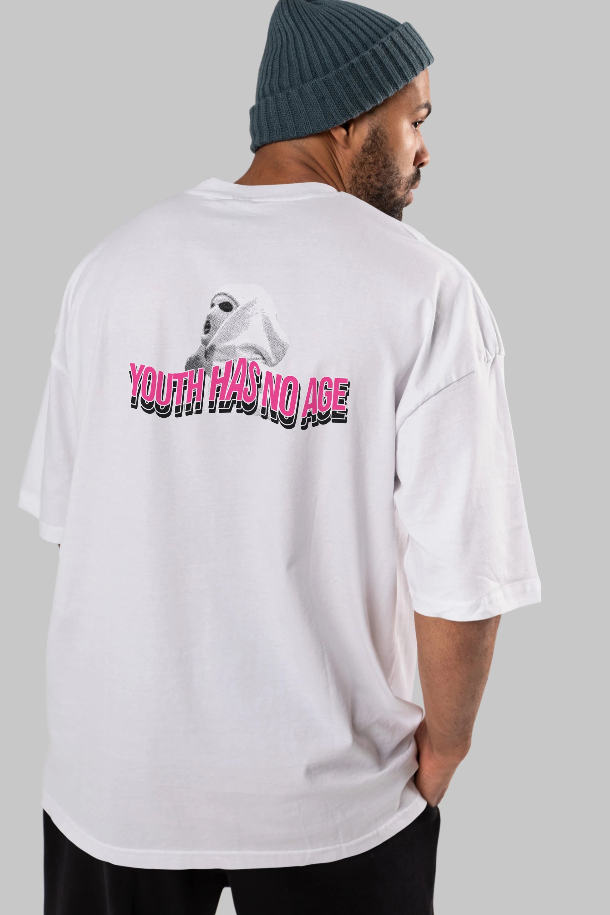 Youth Has No Age Arka Baskılı Oversize t-shirt Erkek Kadın Unisex