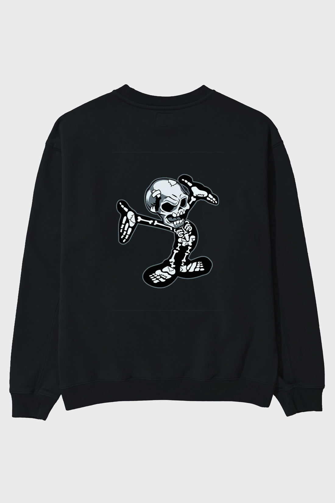 Skull Skeleton Arka Baskılı Oversize Sweatshirt Erkek Kadın Unisex