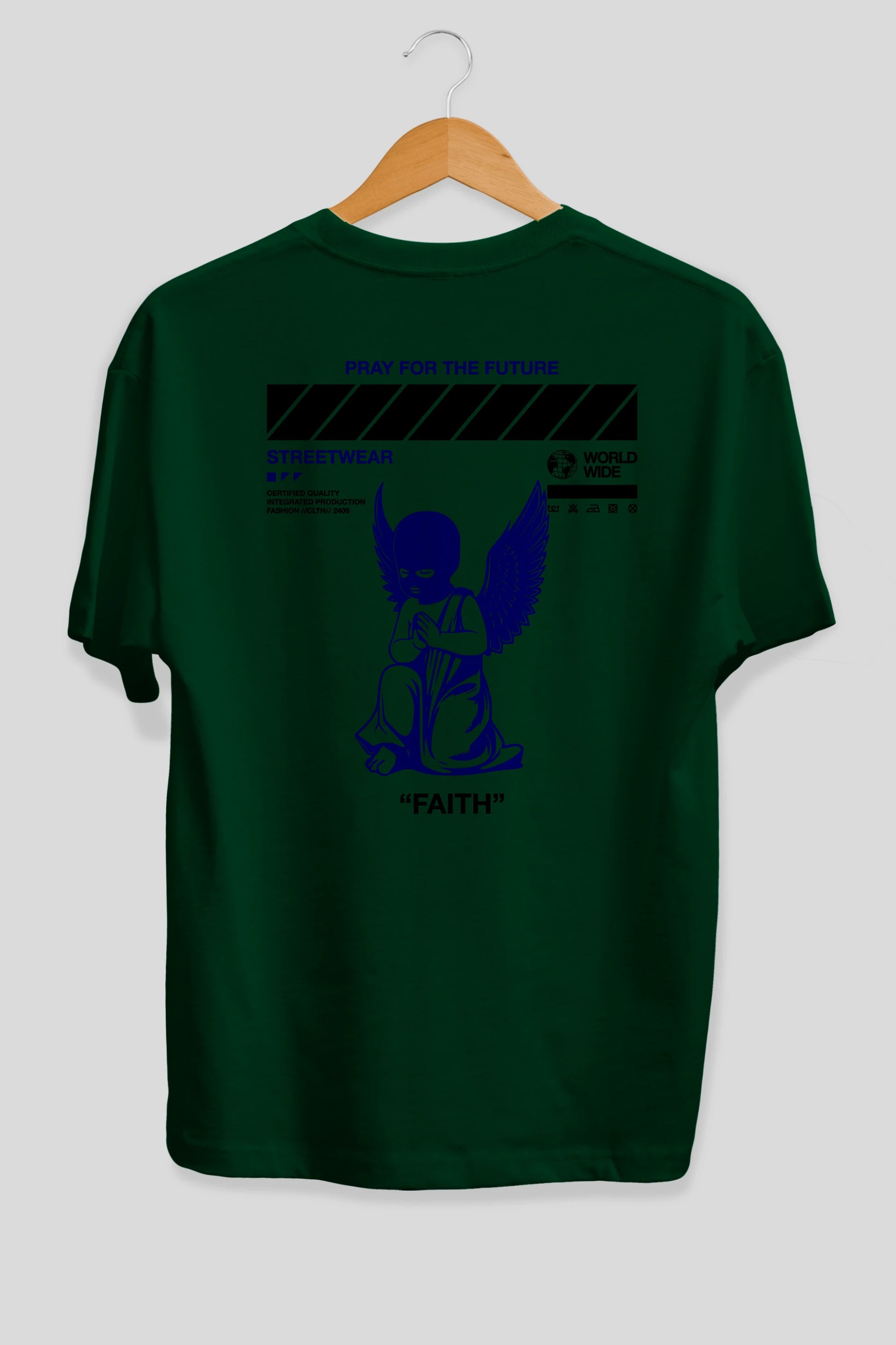 Pray for The Future Arka Baskılı Oversize t-shirt Erkek Kadın Unisex