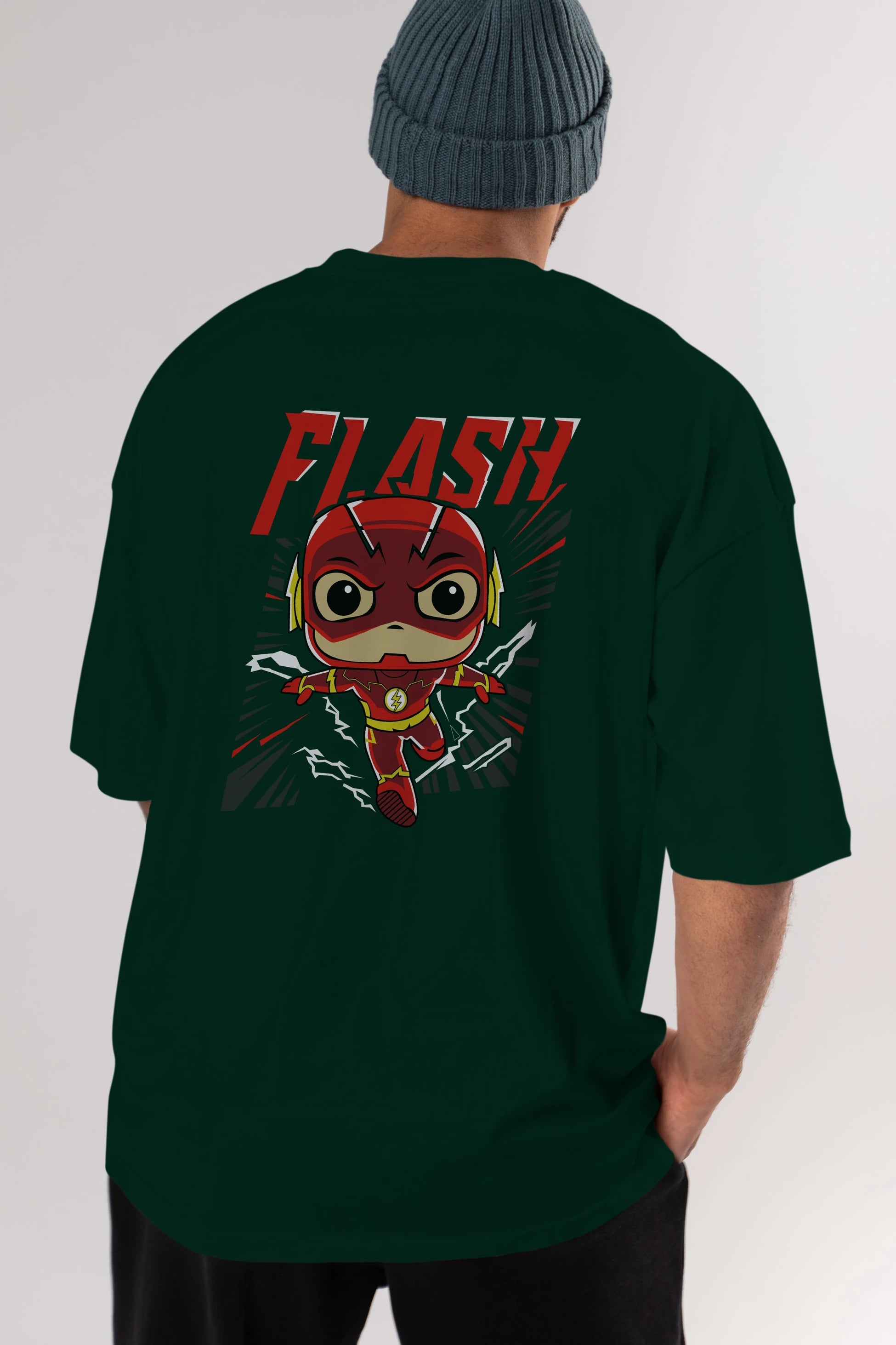 Flash Avengers (4) Arka Baskılı Oversize t-shirt Erkek Kadın Unisex %100 Pamuk Bisiklet Yaka tişort
