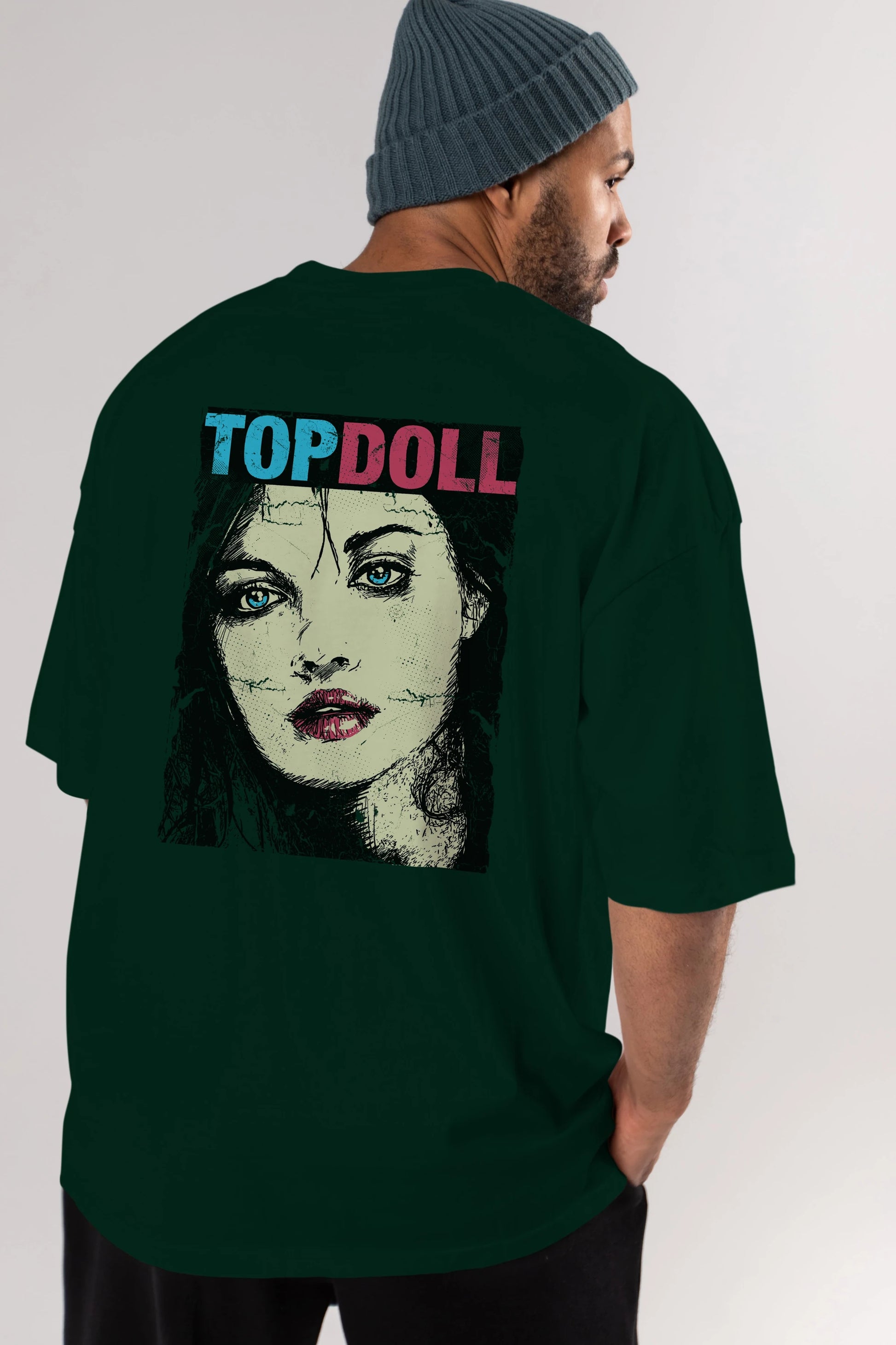 Topdoll Streetwear Arka Baskılı Oversize t-shirt Erkek Kadın Unisex