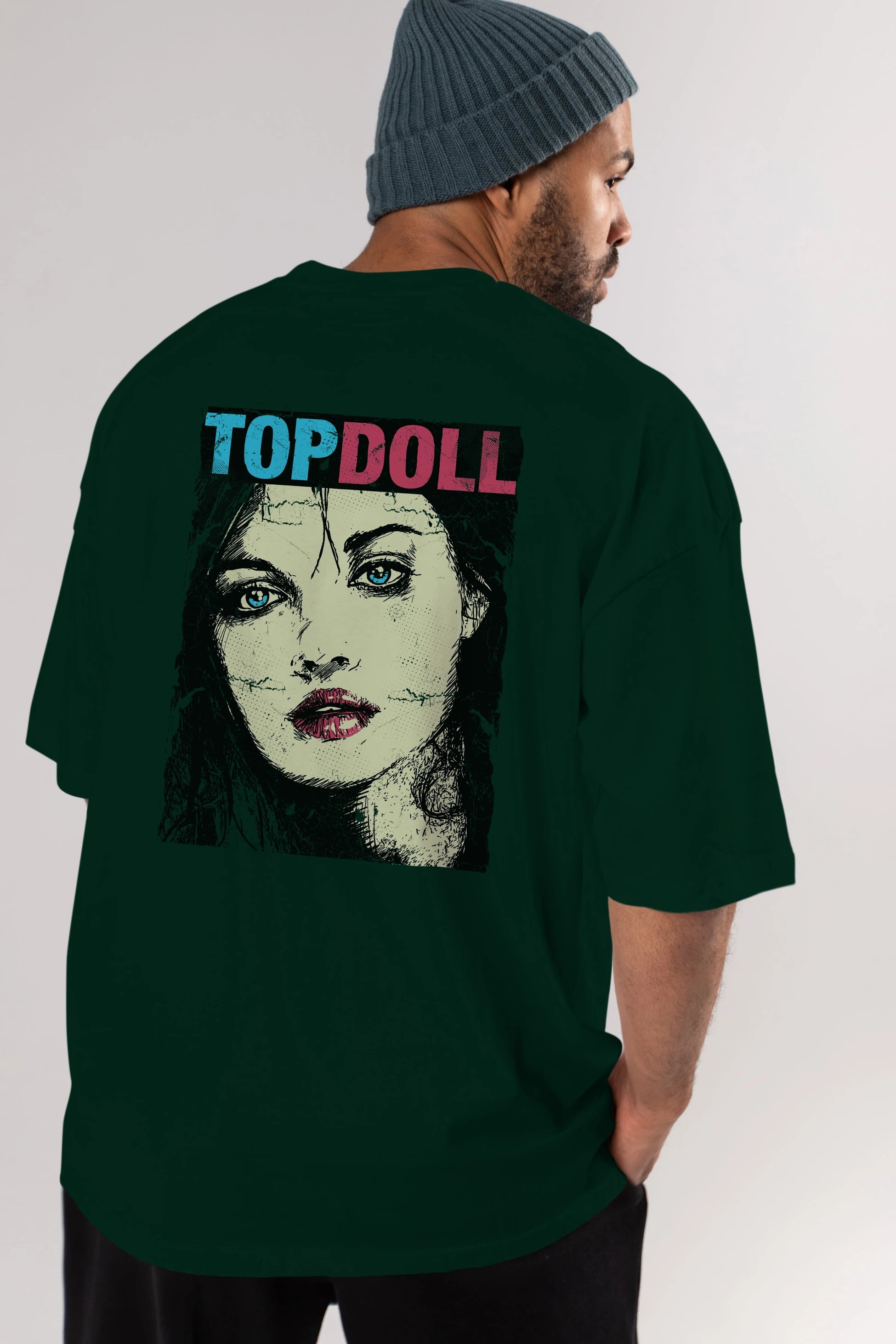 Topdoll Streetwear Arka Baskılı Oversize t-shirt Erkek Kadın Unisex