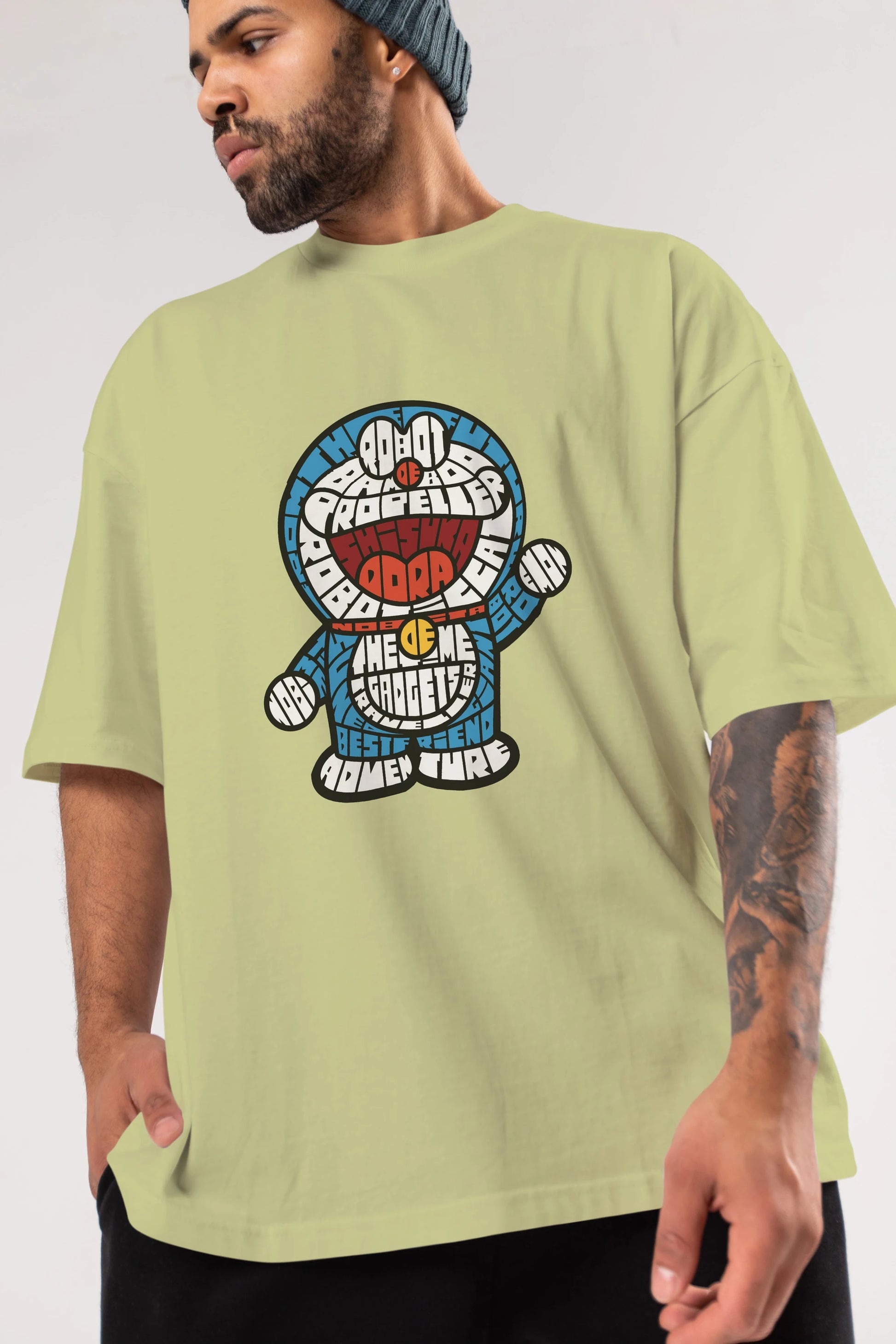 Robotic cat Ön Baskılı Oversize t-shirt %100 pamuk Erkek Kadın Unisex