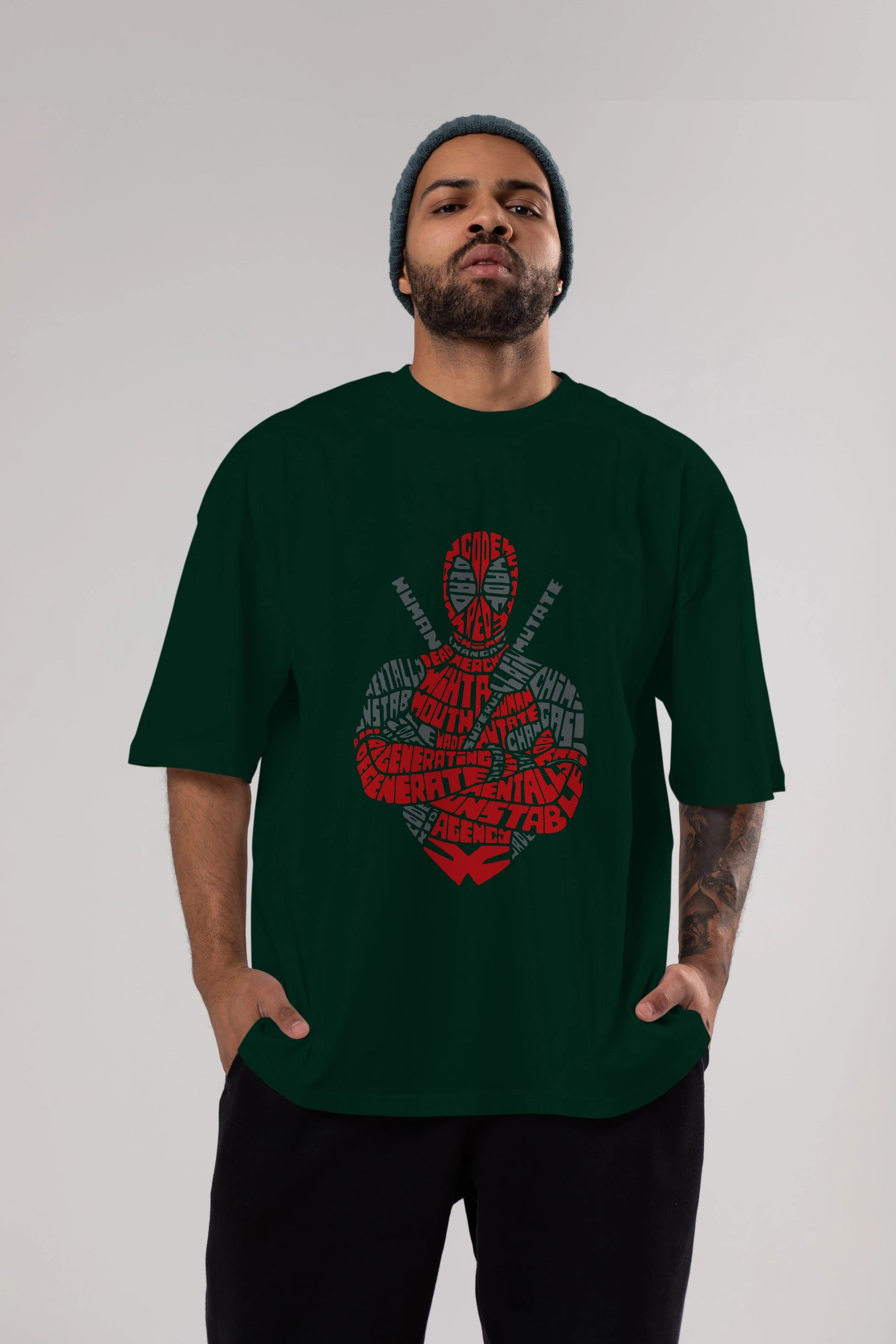Deadpool (16) Ön Baskılı Oversize t-shirt Erkek Kadın Unisex %100 Pamuk Bisiklet Yaka tişort