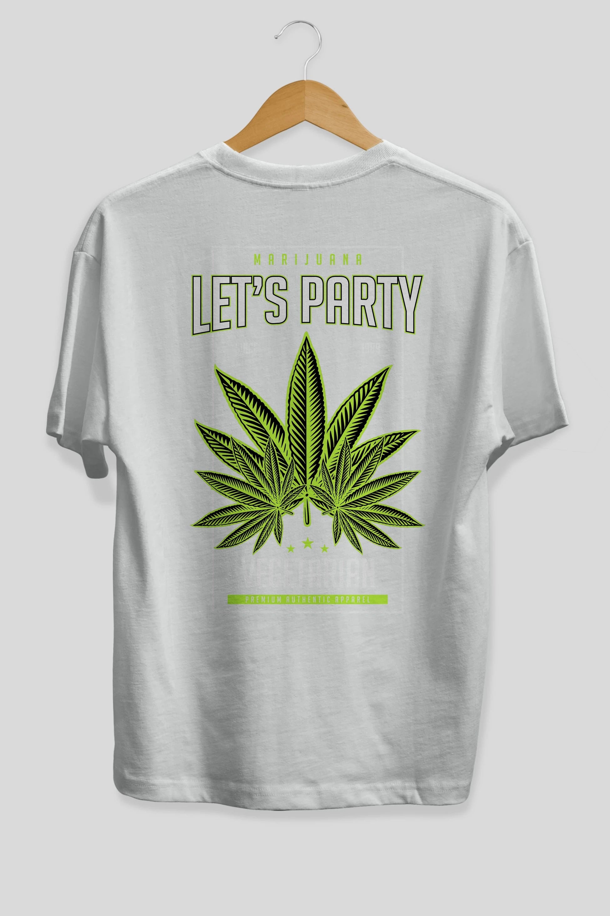 Lets Party Arka Baskılı Oversize t-shirt Erkek Kadın Unisex