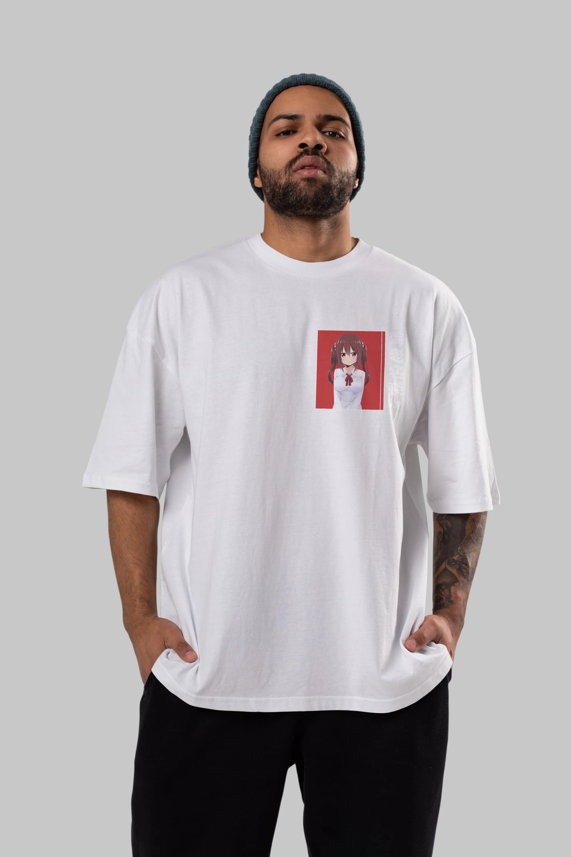 Nana Ebina 1 Ön Sol Baskılı Oversize t-shirt Erkek Kadın Unisex %100 Pamuk Bisiklet Yaka tişort
