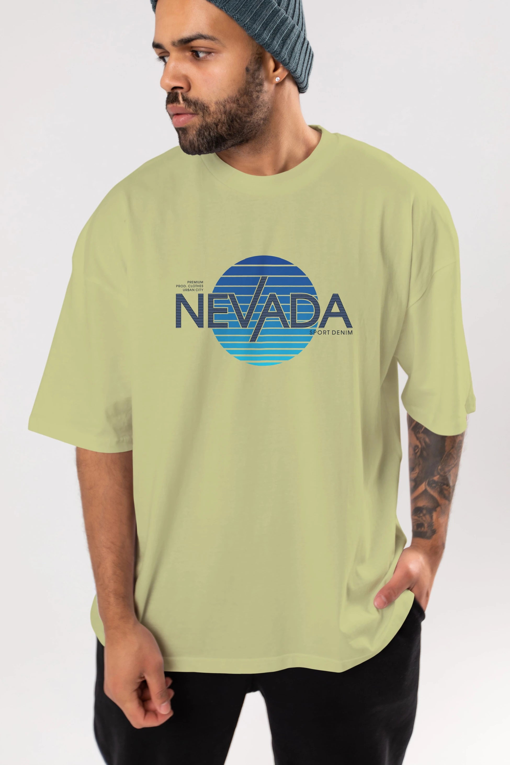 Nevada Ön Baskılı Oversize t-shirt Erkek Kadın Unisex